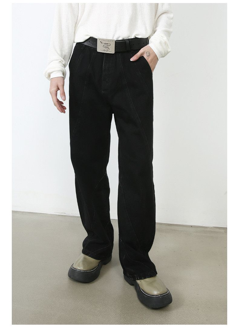 Japanese Brand × Vintage Japanese retro stitching loose wide-leg casual jeans for men Size US 32 / EU 48 - 2 Thumbnail