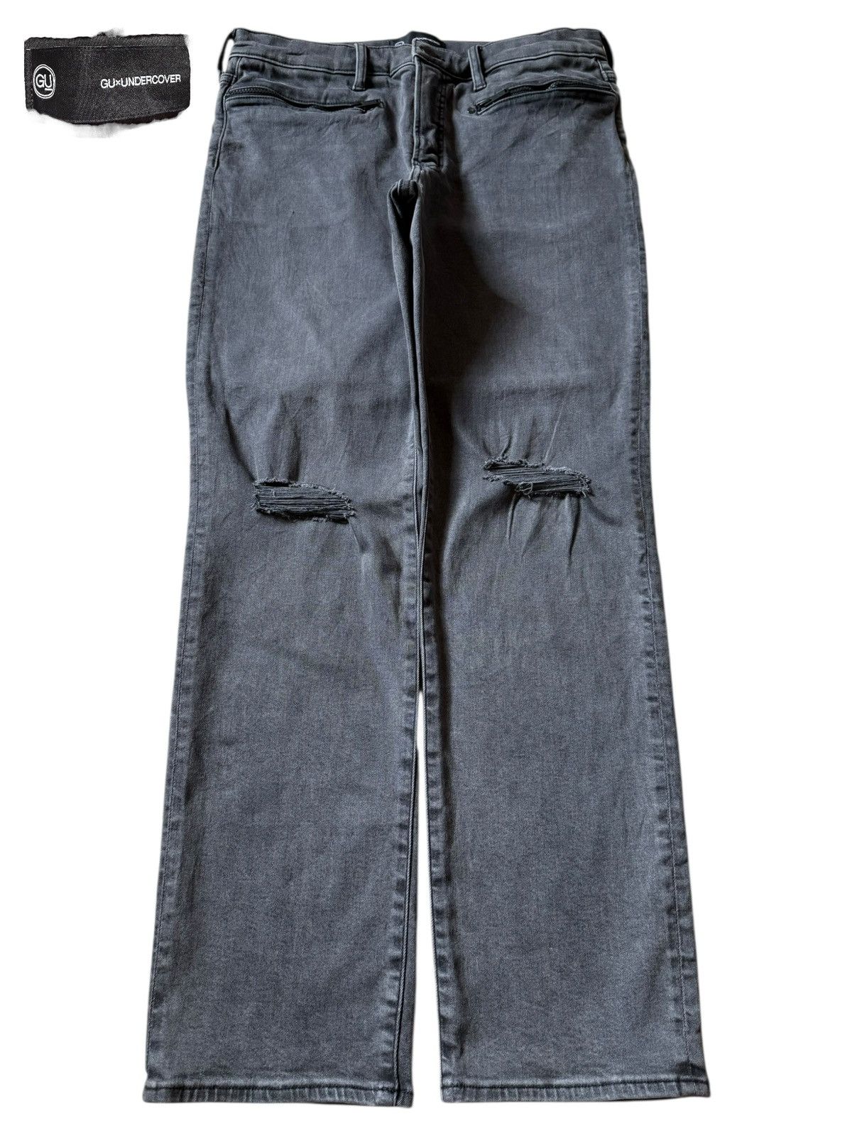GU × Undercover Vintage Gu X Undercover Tactical Distressed Jeans Size US 33 - 1 Thumbnail