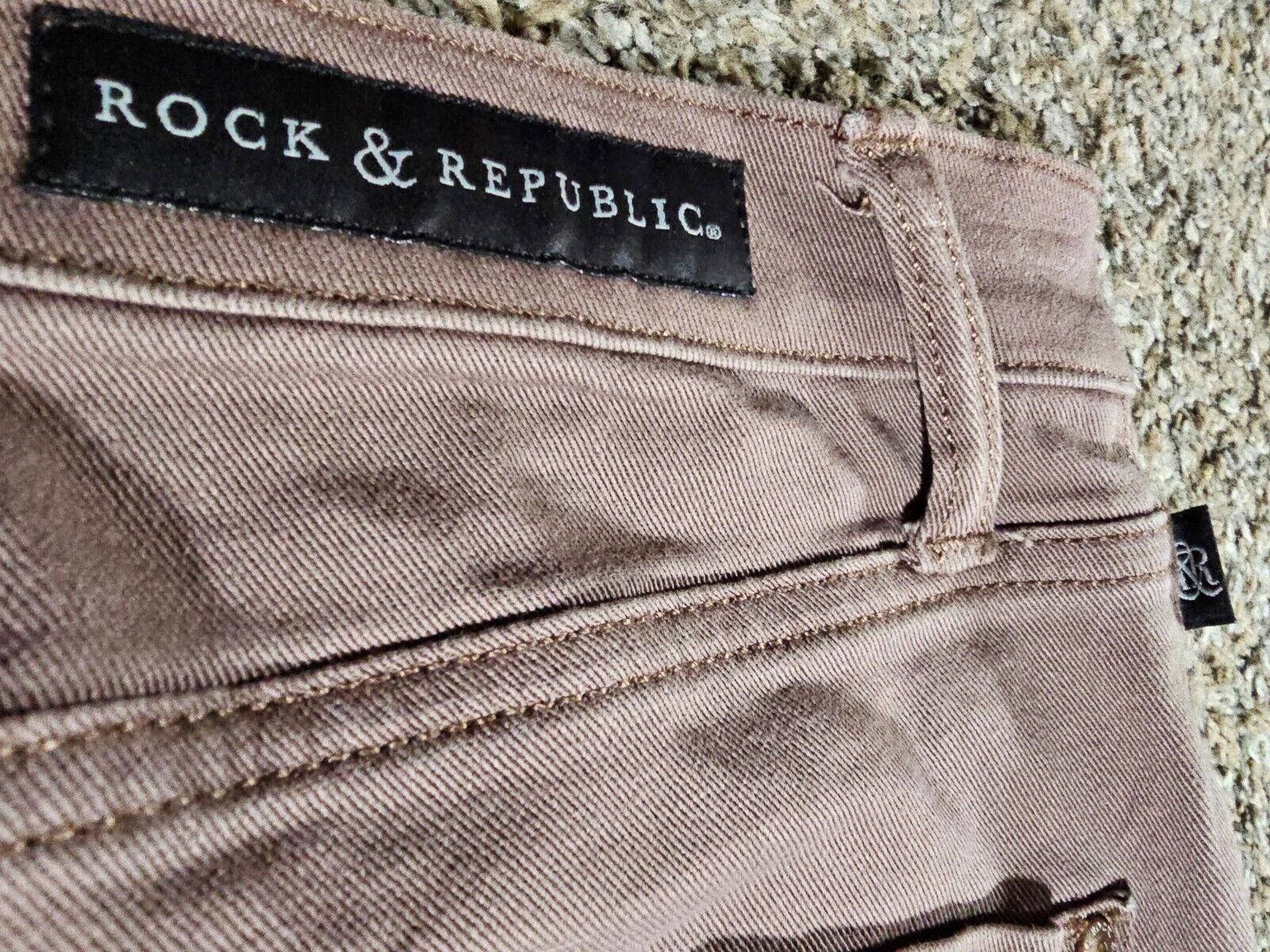 Rock & Republic Rock & Republic Jeans Womens 2M Kashmiere Reddish Distressed Size 26" / US 2 / IT 38 - 10 Thumbnail