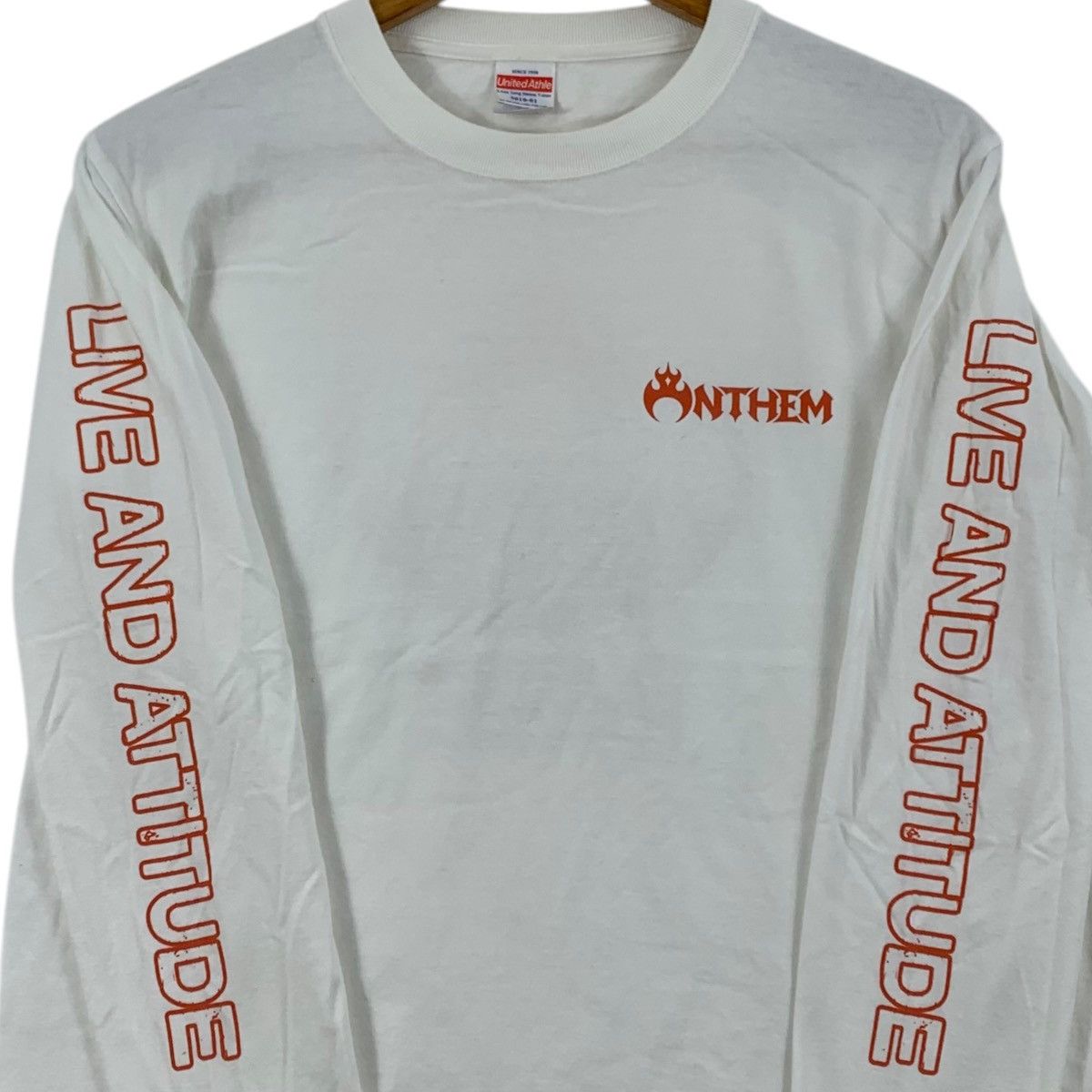 Japanese Brand LIVE And ATTITUDE ANTHEM 2018 Tour Japanese Band White Shirt Size US M / EU 48-50 / 2 - 4 Thumbnail