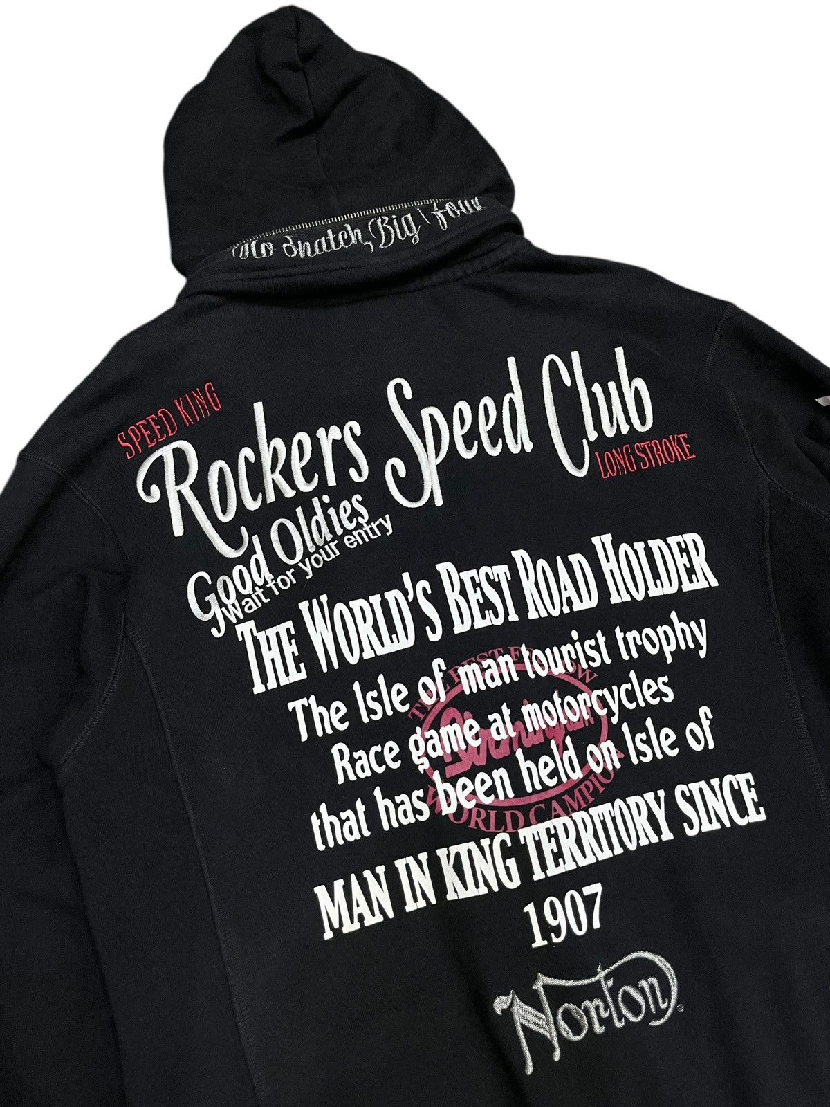 Norton 🔥Vintage NORTON Rocker Club Hoodie w/ Moto Punk Graphics Size US L / EU 52-54 / 3 - 5 Thumbnail