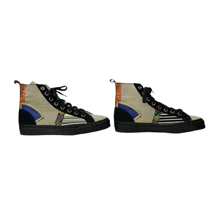 Yohji Yamamoto YOHJI YAMAMOTO POUR HOMME Rokumeikan Patchwork HiTop Shoes S Size US 8 / EU 41 - 3 Thumbnail