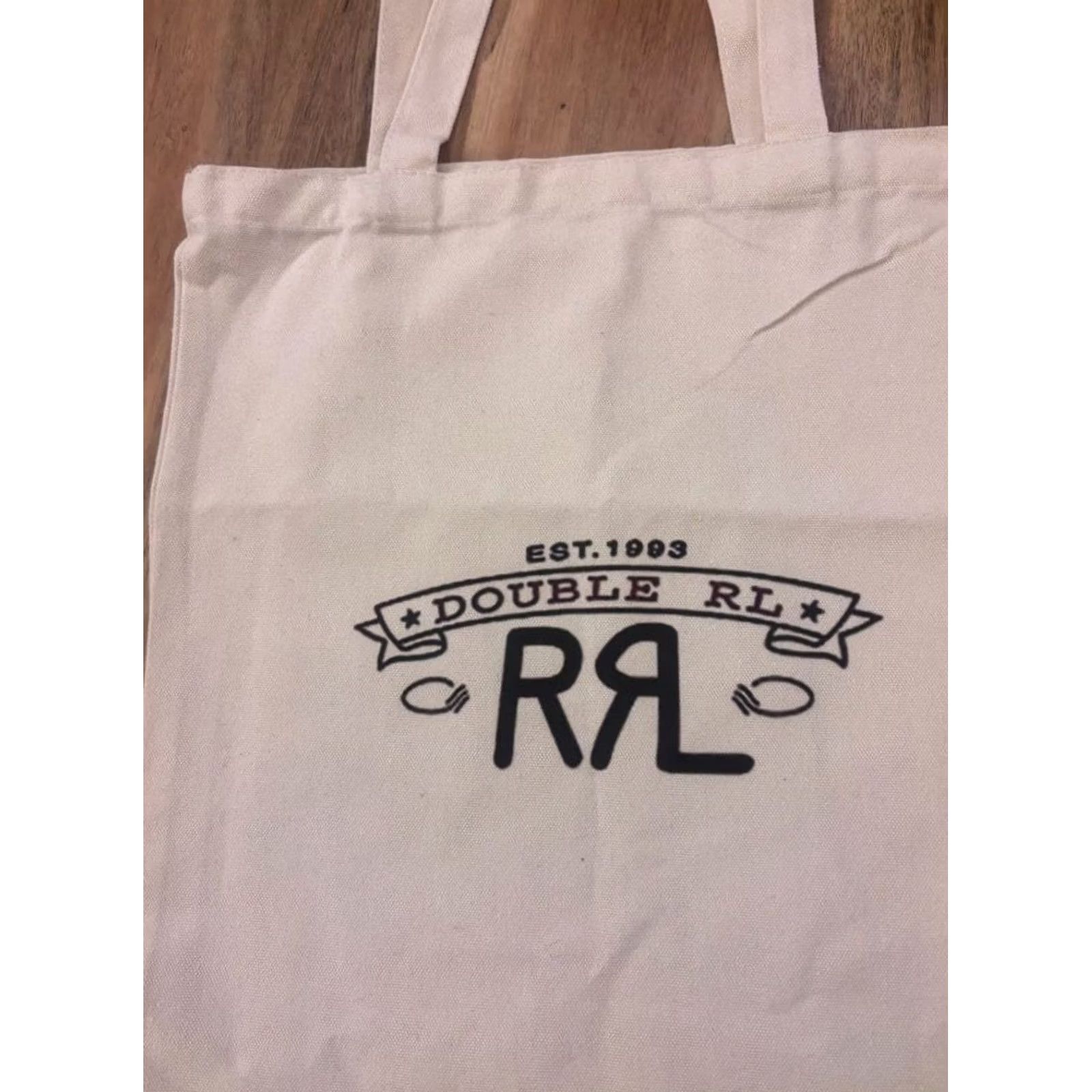 Ralph Lauren RRL Ralph Lauren Logo Tote Bag Ivory Cotton Canvas Unisex Casual Pre-owned Size ONE SIZE - 2 Thumbnail