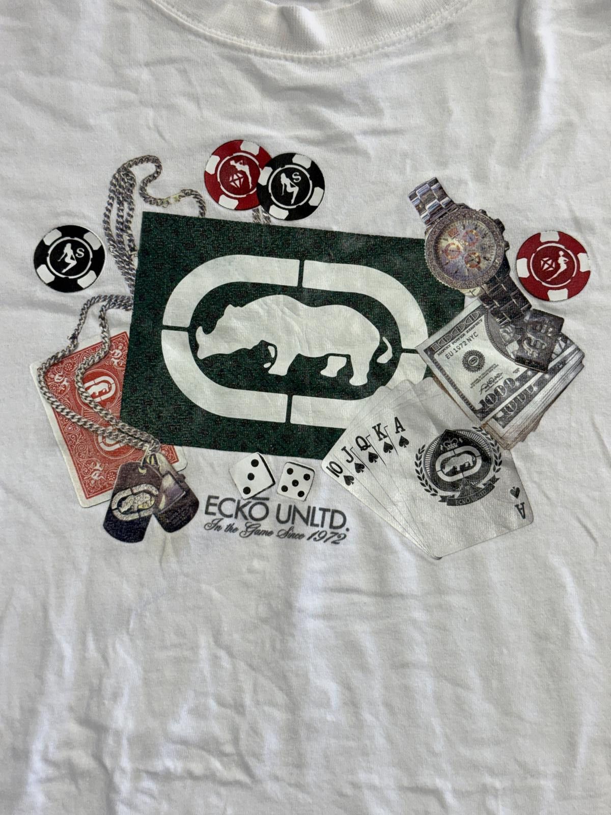 Ecko Unltd. Ecko Unltd T-shirt Gambling Tee Dice, Poker, Royal Flush 2XL Size US XXL / EU 58 / 5 - 1 Thumbnail