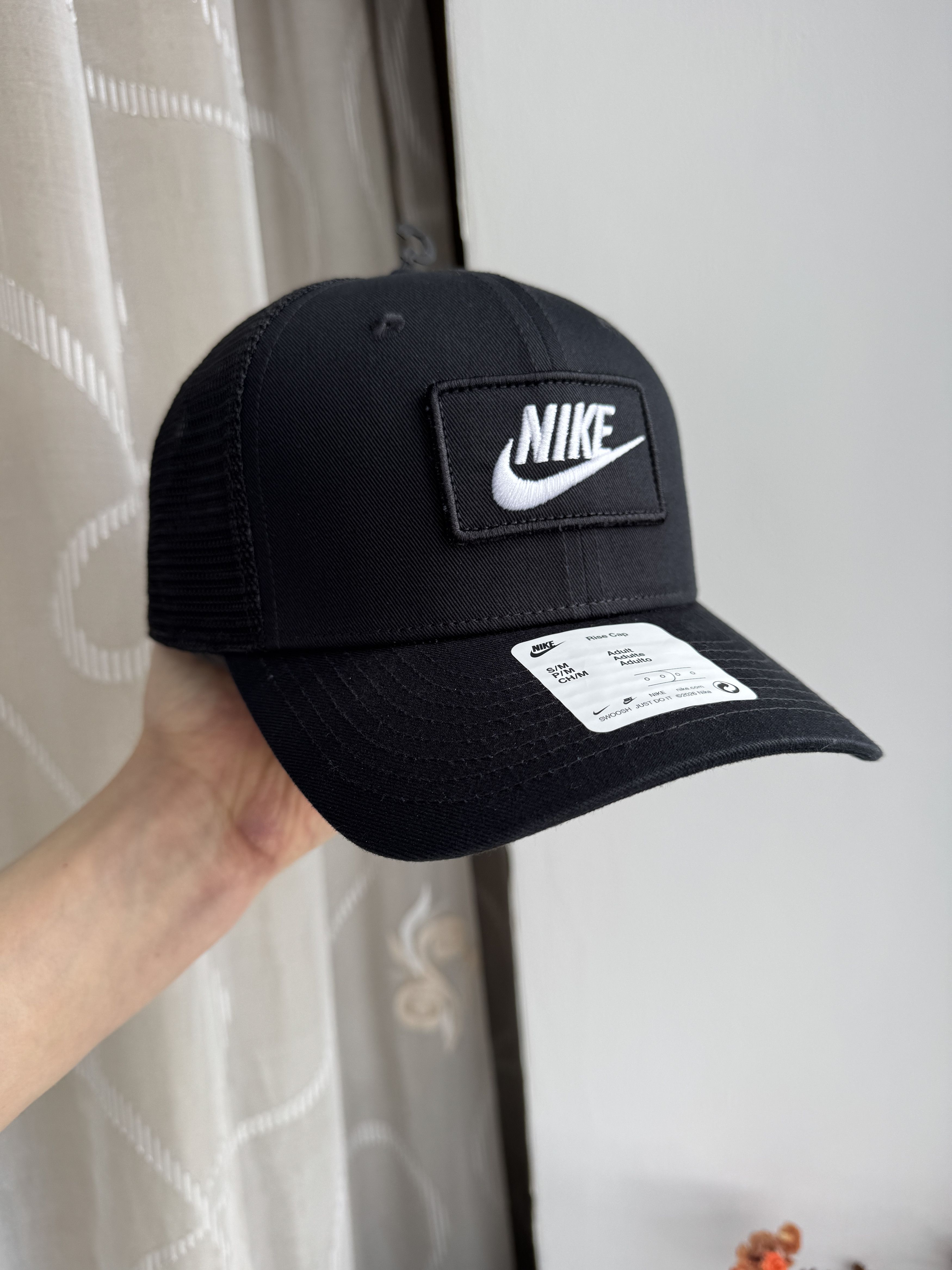 Nike Nike Trucker Cap Hat Mesh Back Swoosh Logo Embroidered Black Size ONE SIZE - 3 Thumbnail
