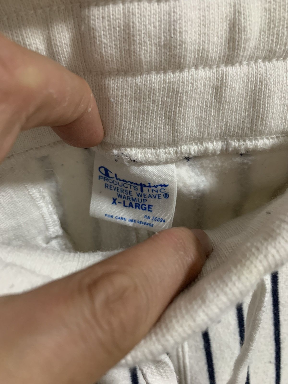 Champion Champion Reverse Weave Stripes Sweatpants Size 33" - 4 Thumbnail