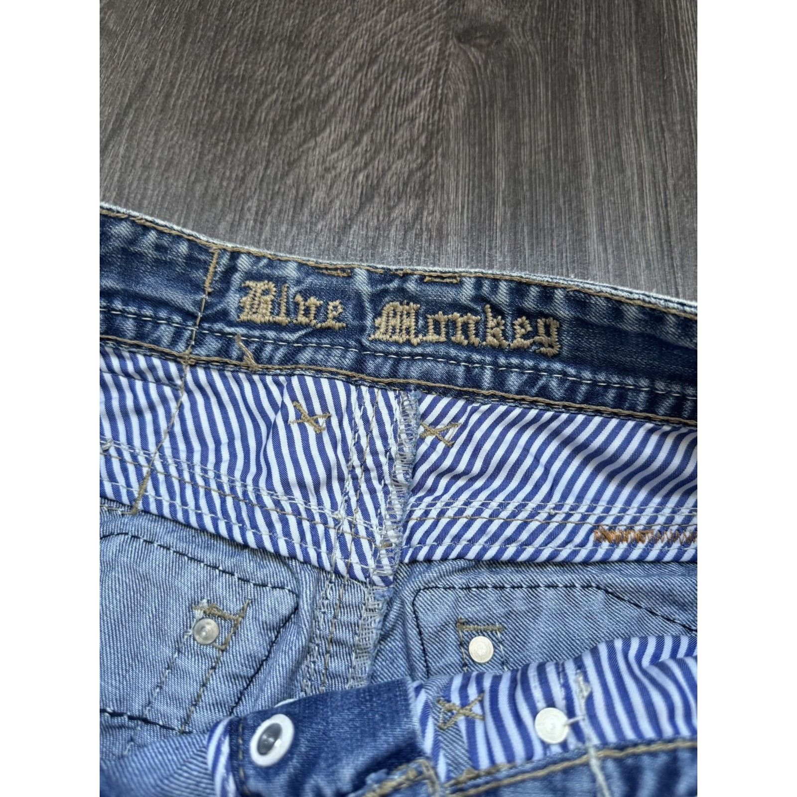 Japanese Brand × Vintage Y2K Avantgarde Ebroidered DENIM Jeans Size US 31 - 7 Thumbnail