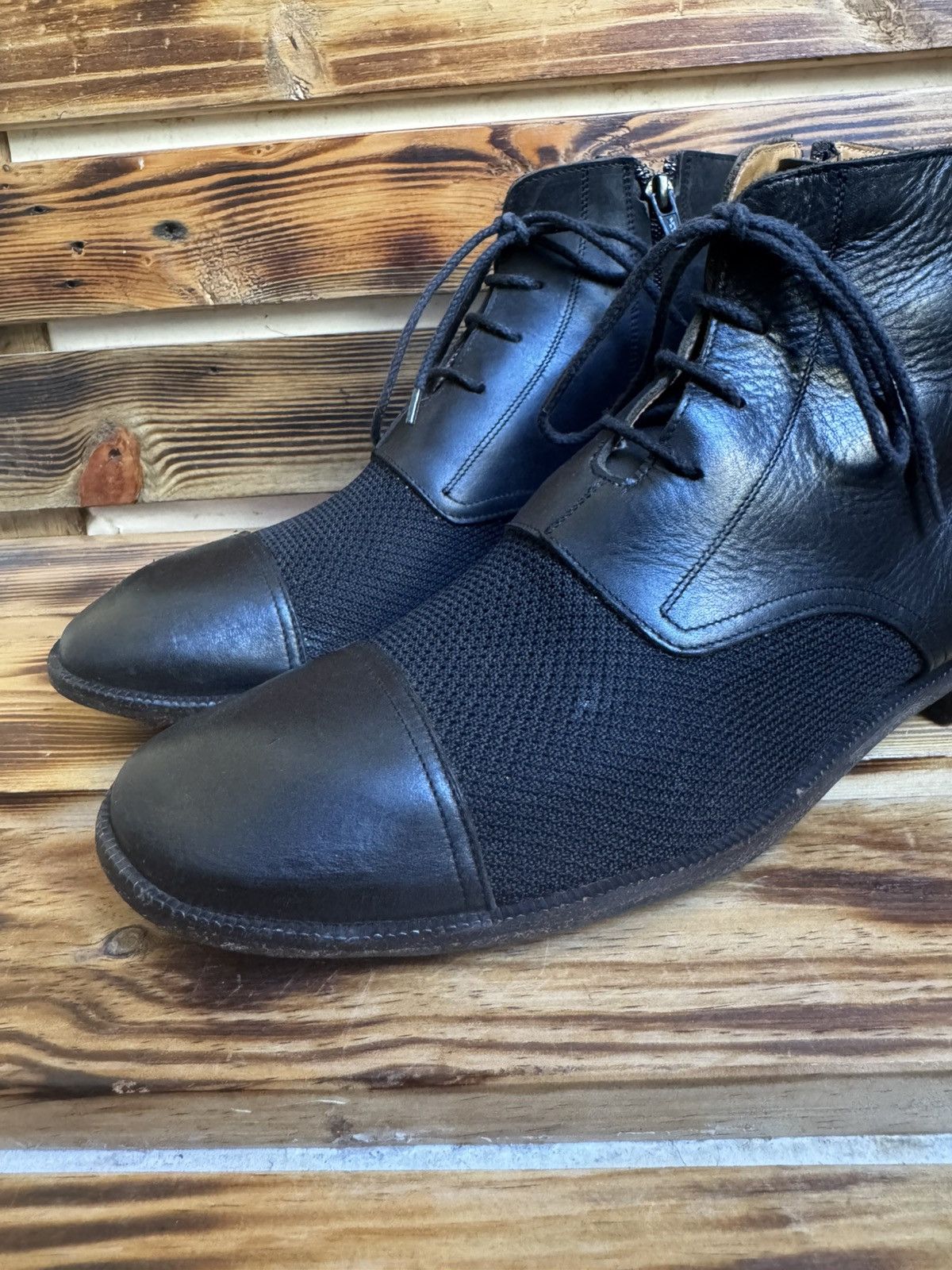 Maison Margiela mesh lace up ankle boots Size US 9.5 / EU 42-43 - 7 Thumbnail