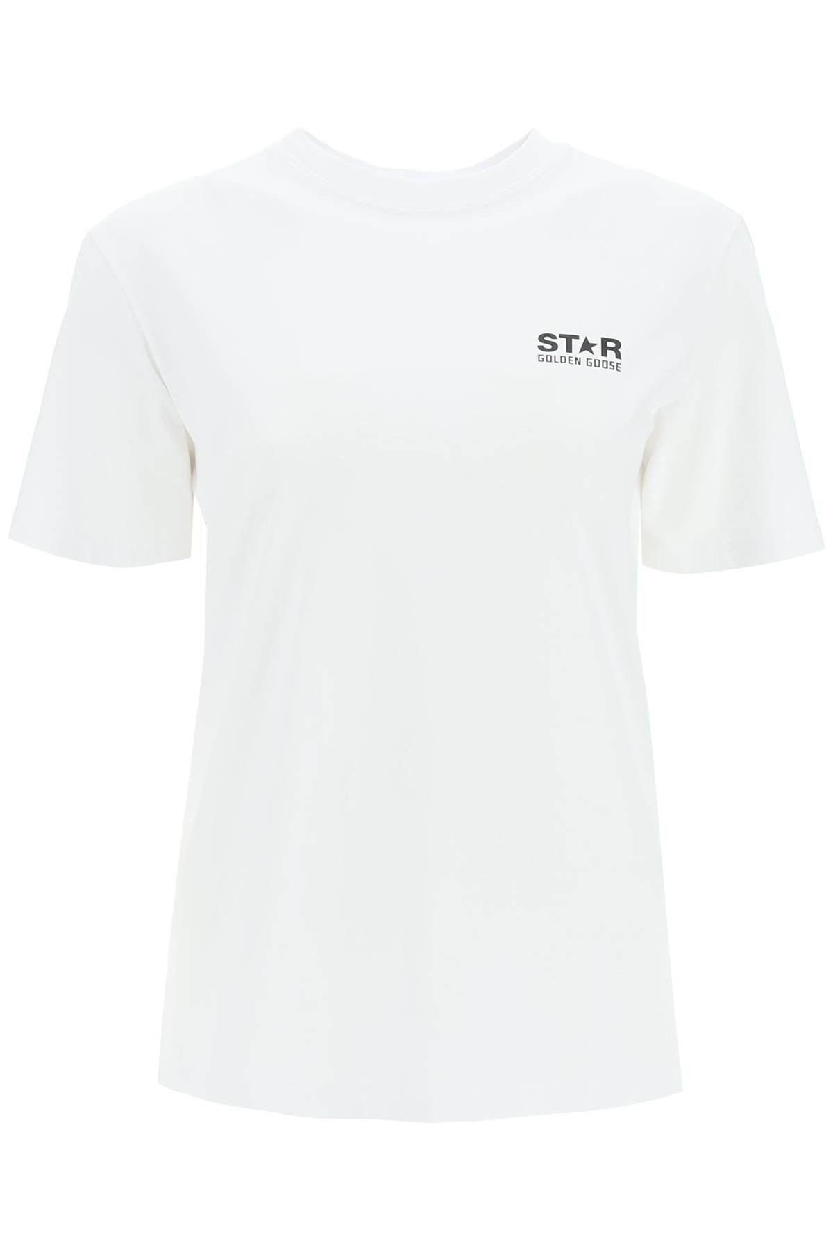 image of Golden Goose Big Star T-Shirt in White Black, Women's (Size XS)
