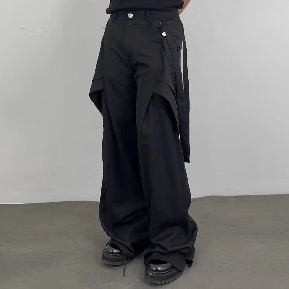 Designer × Japanese Brand Lace Up Wide Leg Suit Pants Baggy Size US 32 / EU 48 - 2 Thumbnail