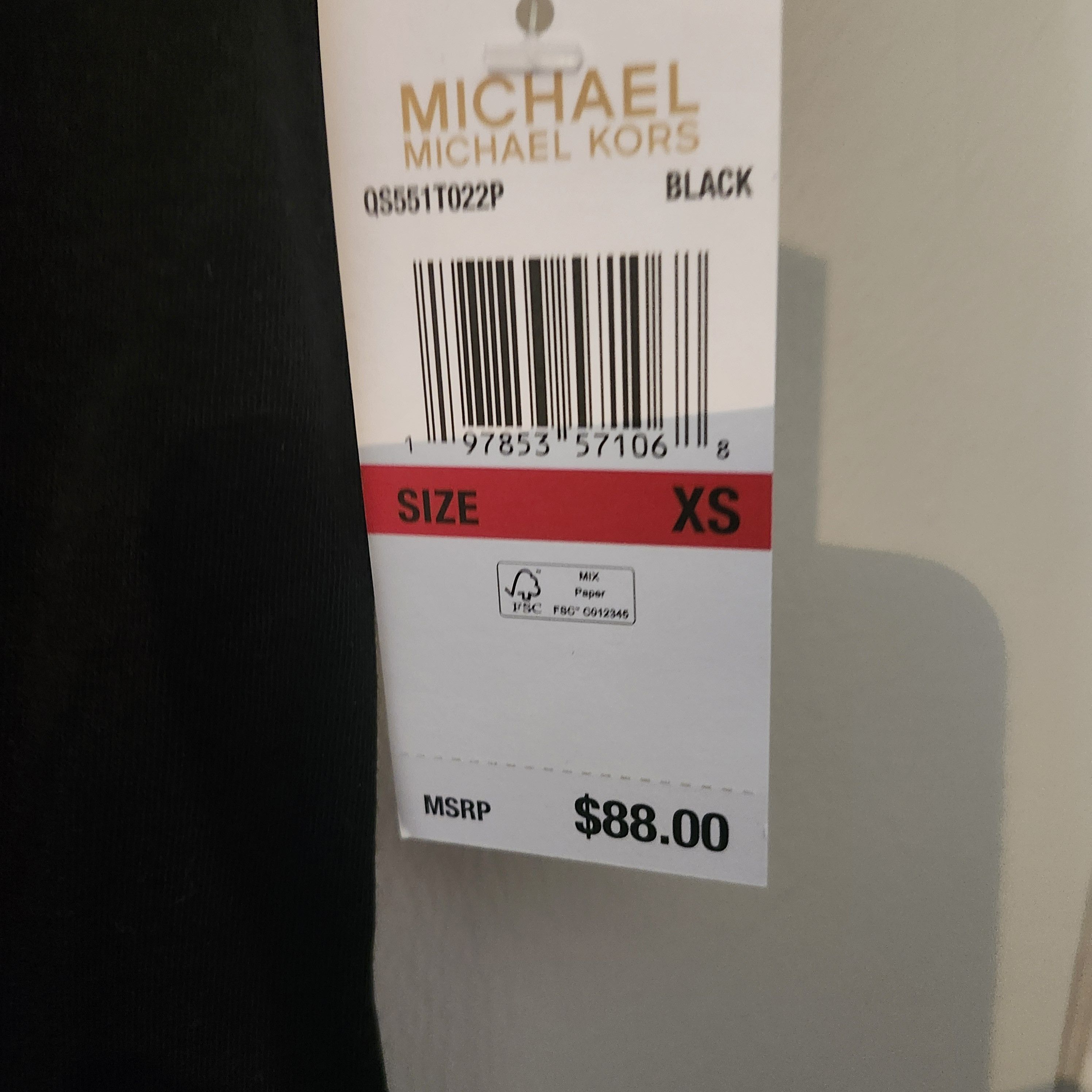 Michael Kors NWT MICHAEL Kors Women's XS Black Grommet Tie Front Top Size XS / US 0-2 / IT 36-38 - 4 Thumbnail