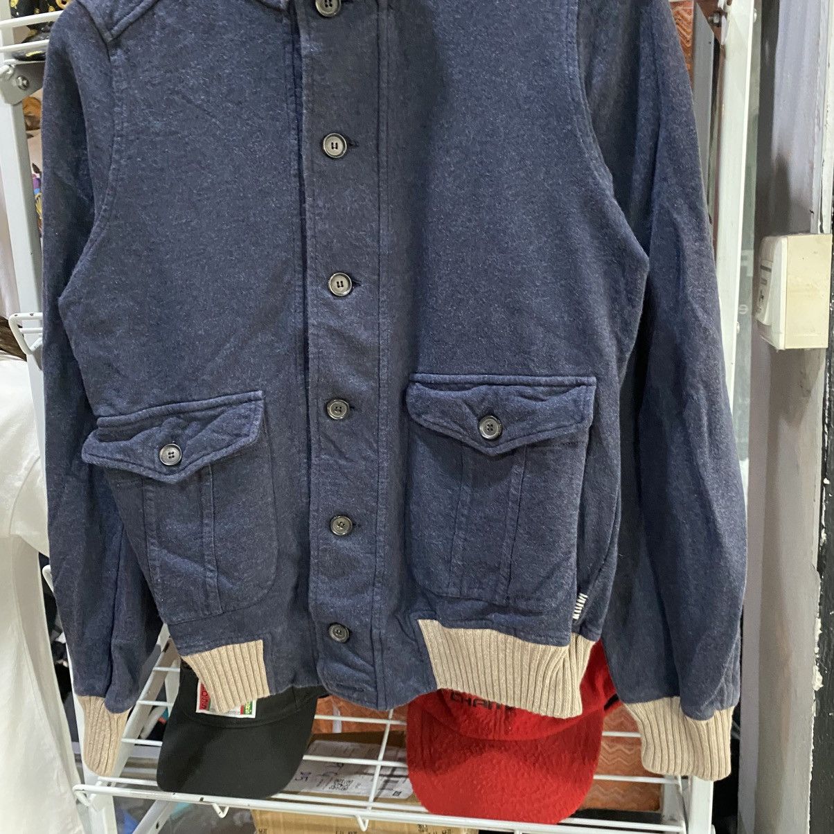 Eleventy Eleventy navy blue casual wool & cotton Jacket Size US S / EU 44-46 / 1 - 5 Thumbnail