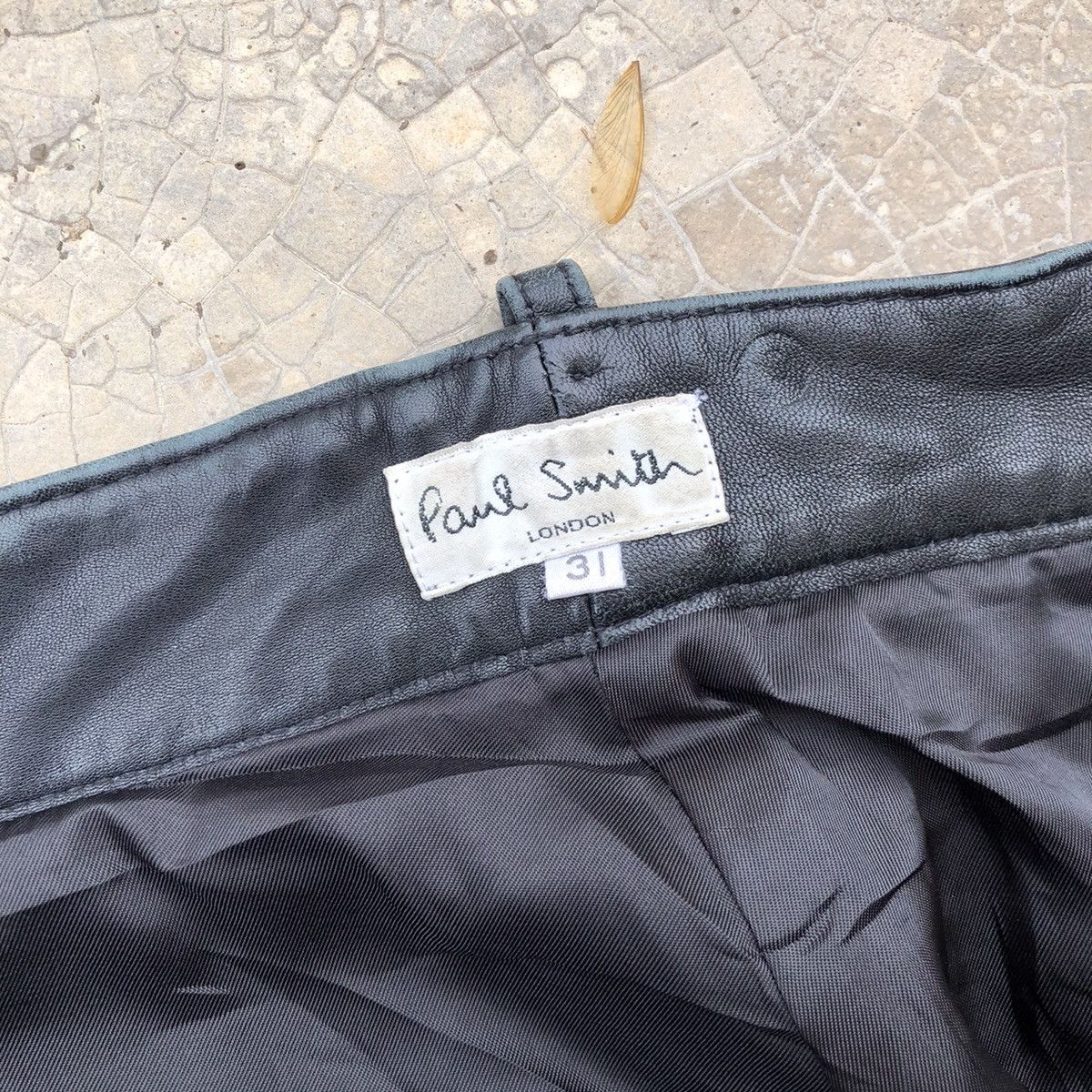 Leather × Paul Smith PAUL SMITH London Black Leather Pants Size US 31 - 11 Thumbnail