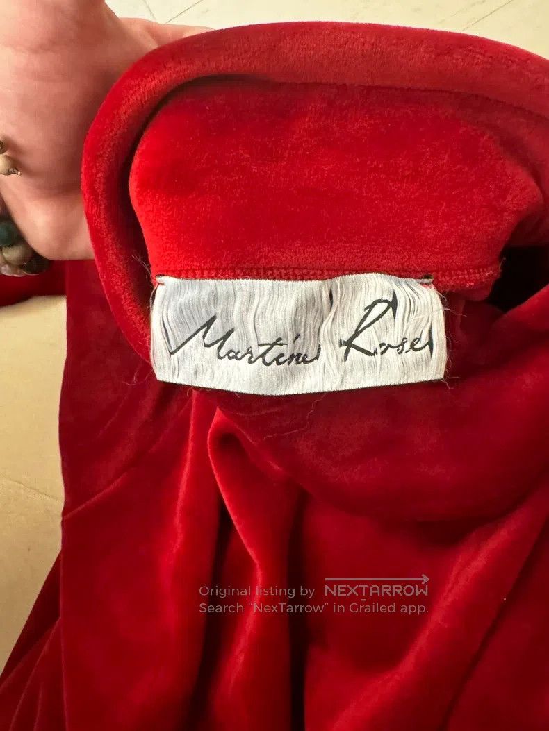 Martine Rose Martine Rose Red velvet pullover sweatshirt Size US M / EU 48-50 / 2 - 4 Thumbnail