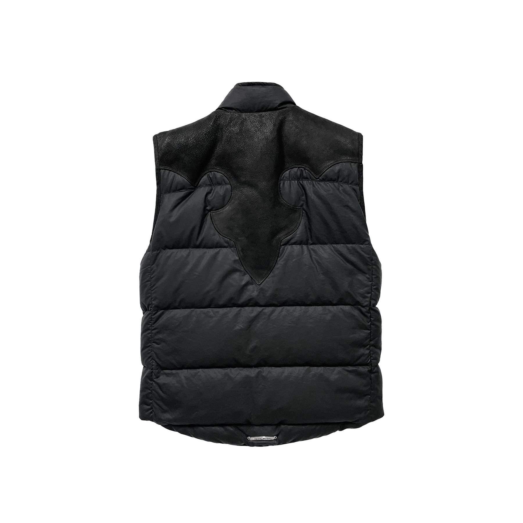 Chrome Hearts Chrome Hearts Black Leather Fleur Puffer Down Vest Size US M / EU 48-50 / 2 - 2 Thumbnail