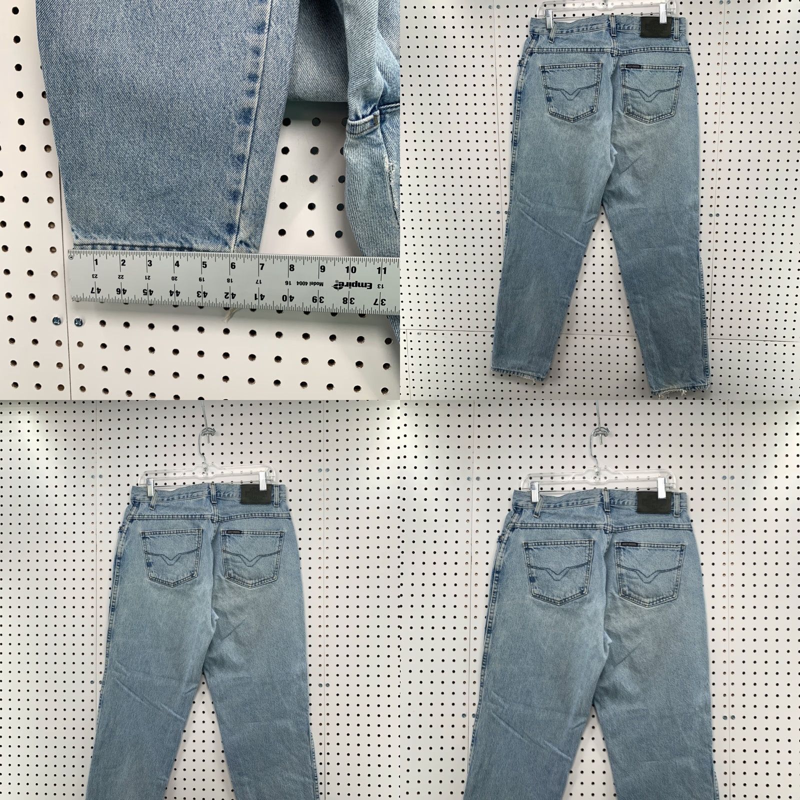 Harley Davidson VINTAGE Harley-Davidson Jeans Womens 12 R Zipper Fly Light Wash Denim 32 X 29 Blue Hip Classic Size 34" / US 12 / IT 48 - 10 Thumbnail