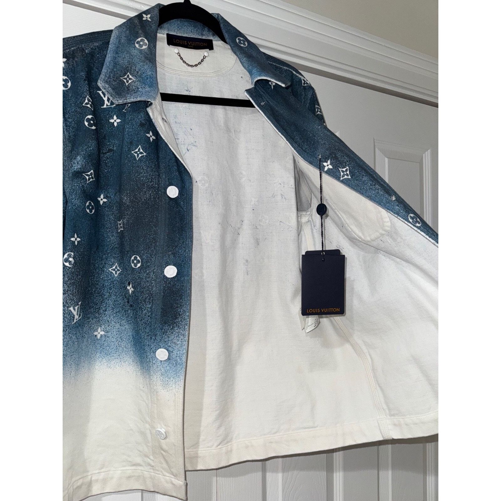 Louis Vuitton Louis Vuitton Workwear Monogram Blue White Denim Jacket S Size US S / EU 44-46 / 1 - 15 Thumbnail