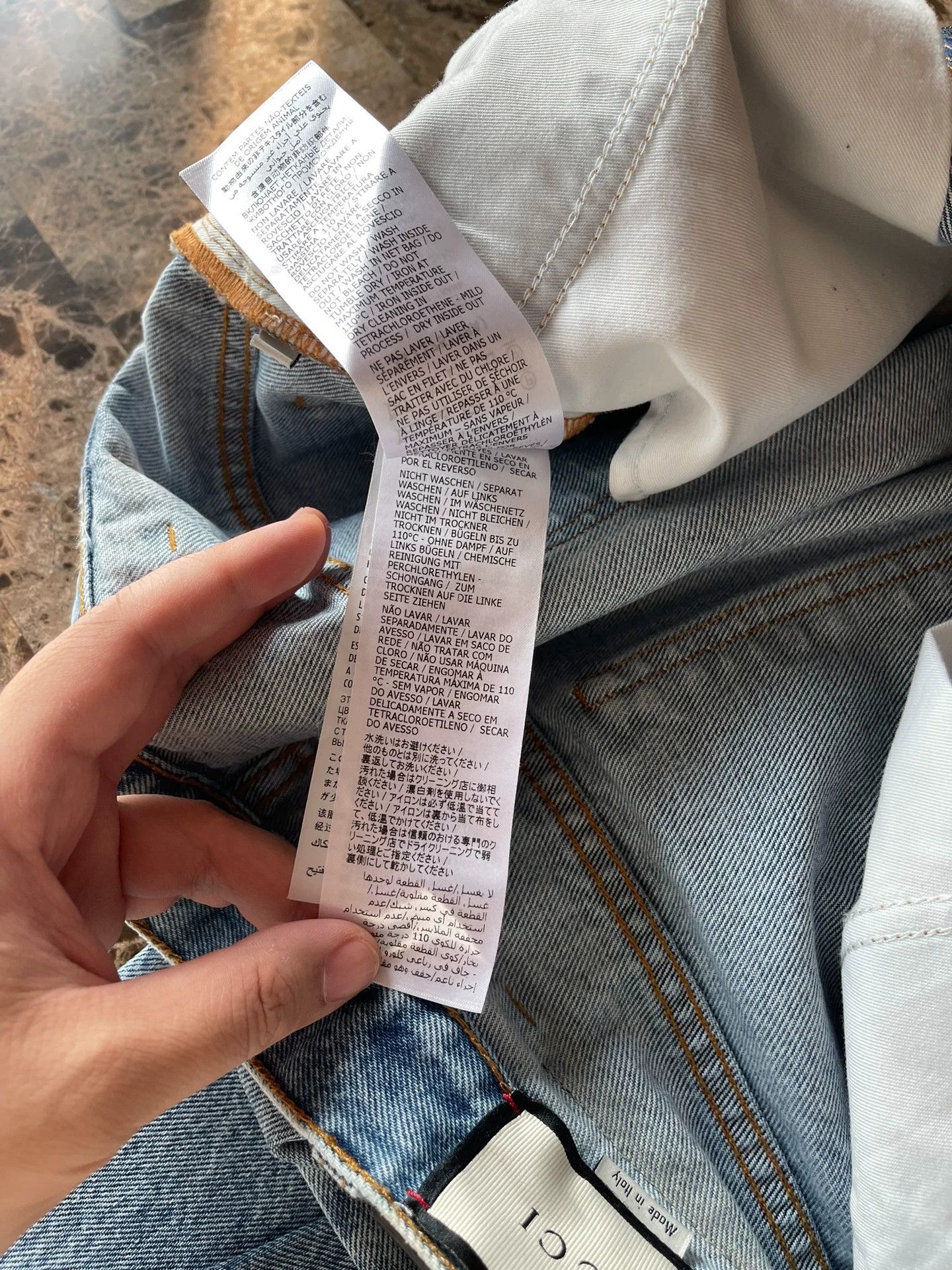 Gucci Gucci Light Blue Distressed Pants 34 (New, Logo Patch) Size US 34 / EU 50 - 4 Thumbnail