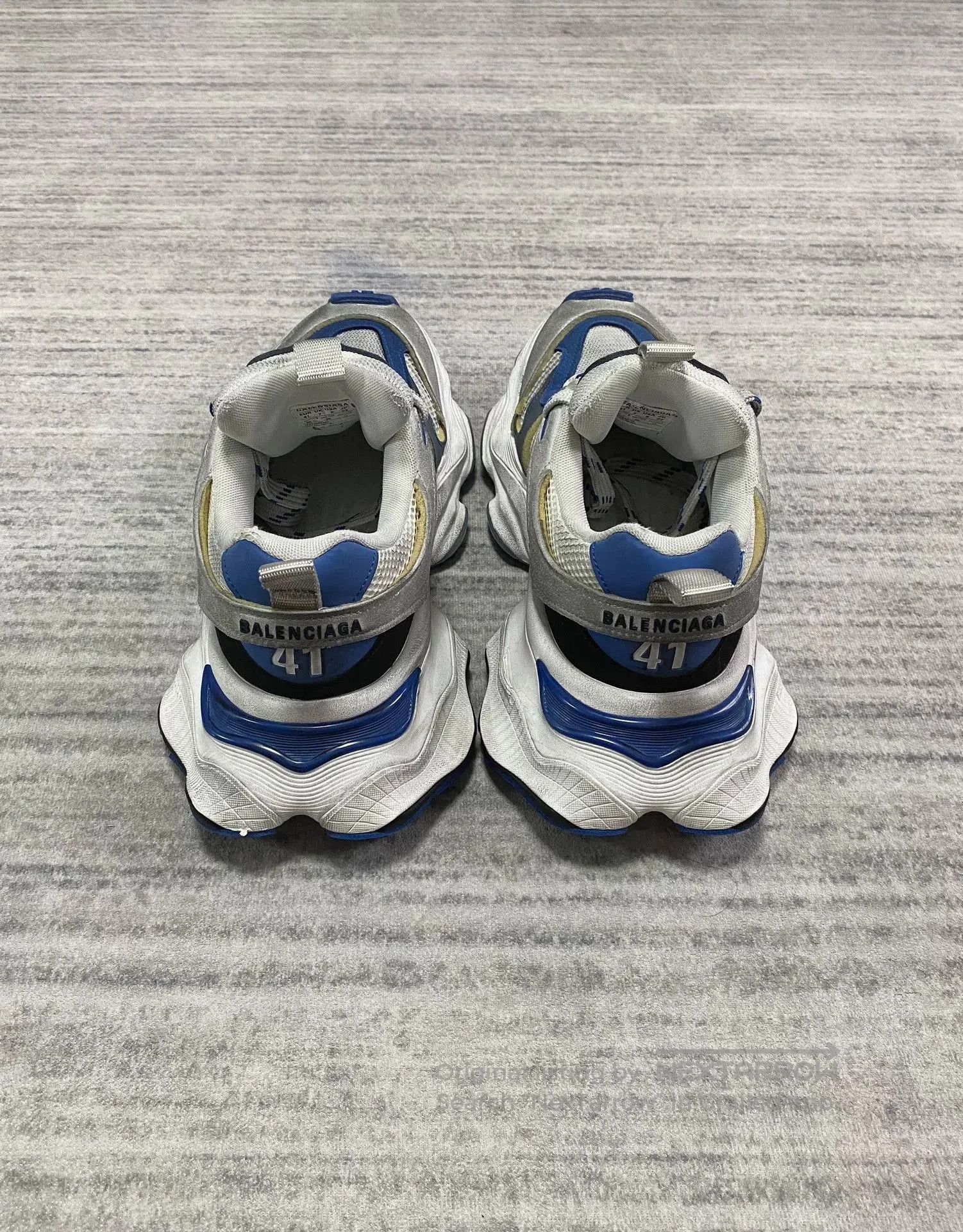 Balenciaga Balenciaga White Blue Thick Sole Dad Sneakers. Size US 8 / EU 41 - 5 Thumbnail