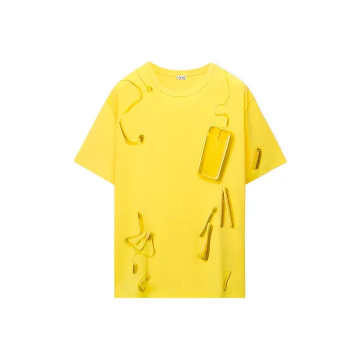 Loewe Loewe SS23 Yellow Graphic Short Sleeve T-Shirt Size US L / EU 52-54 / 3 - 1 Thumbnail