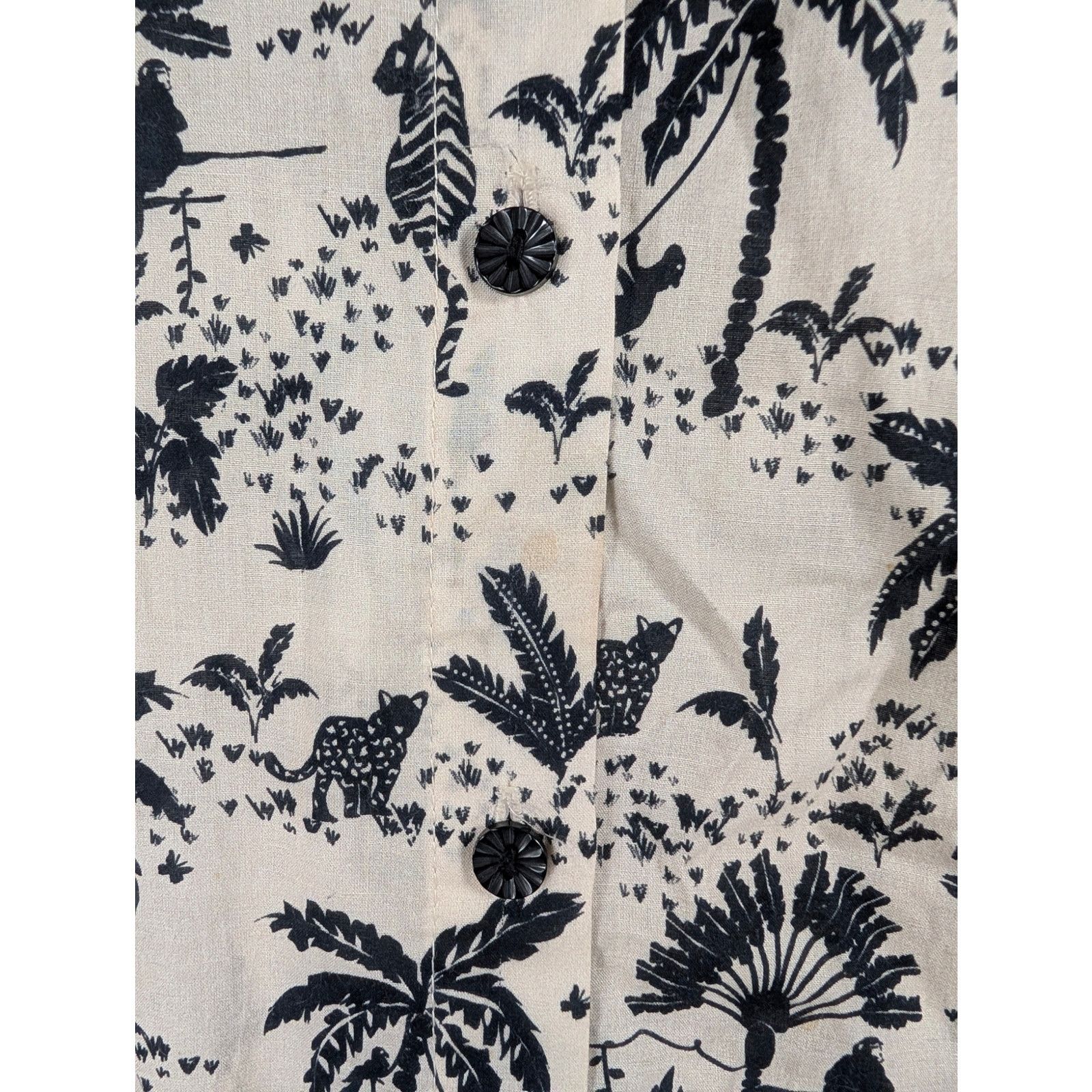 Le Superbe Le Superbe Palm Print Fringe Button Up Shirt Womens Size 4 Size S / US 4 / IT 40 - 3 Thumbnail