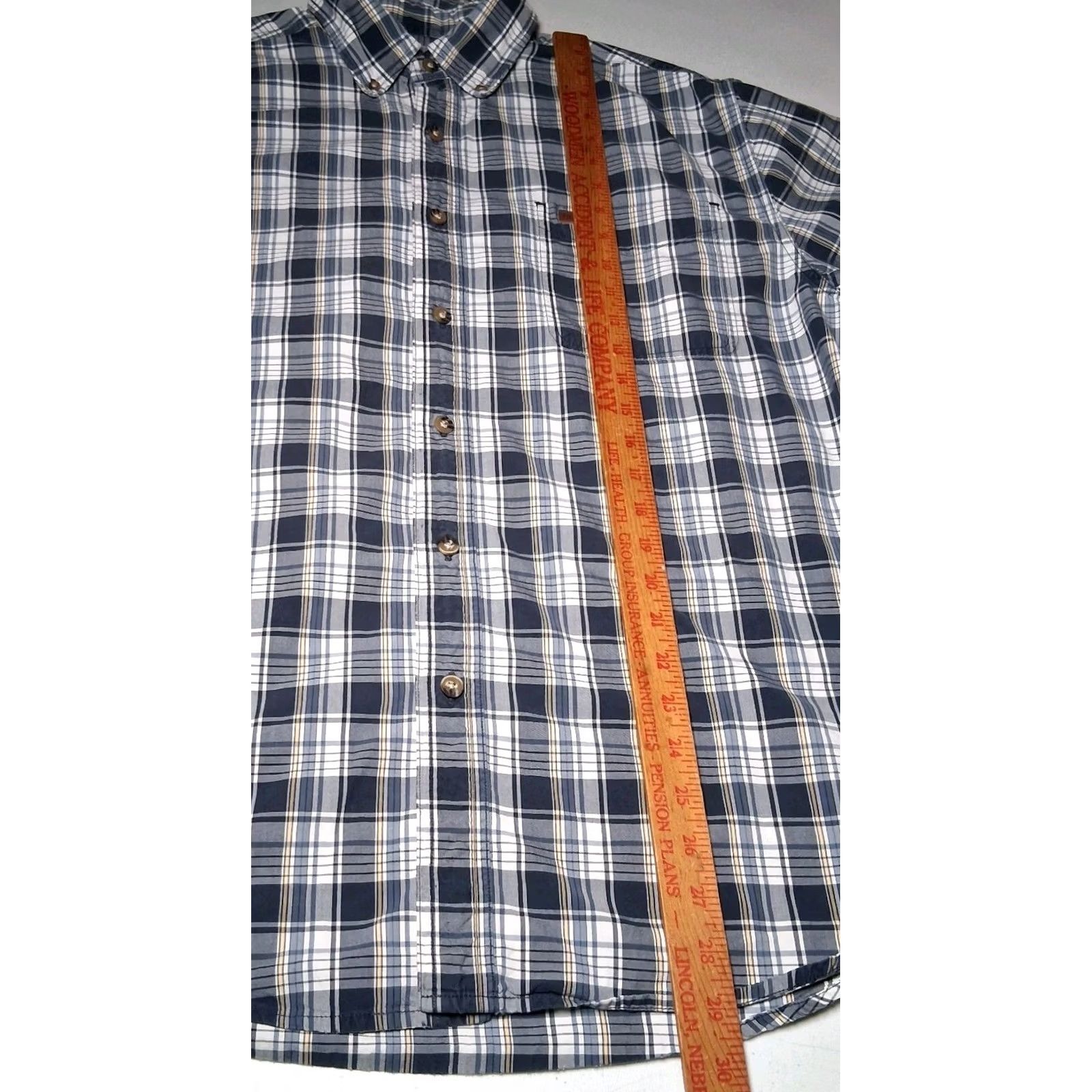 Carhartt Carhartt Button Down Shirt Men L Blue White Plaid Cotton Business Casual Work Size US L / EU 52-54 / 3 - 5 Thumbnail