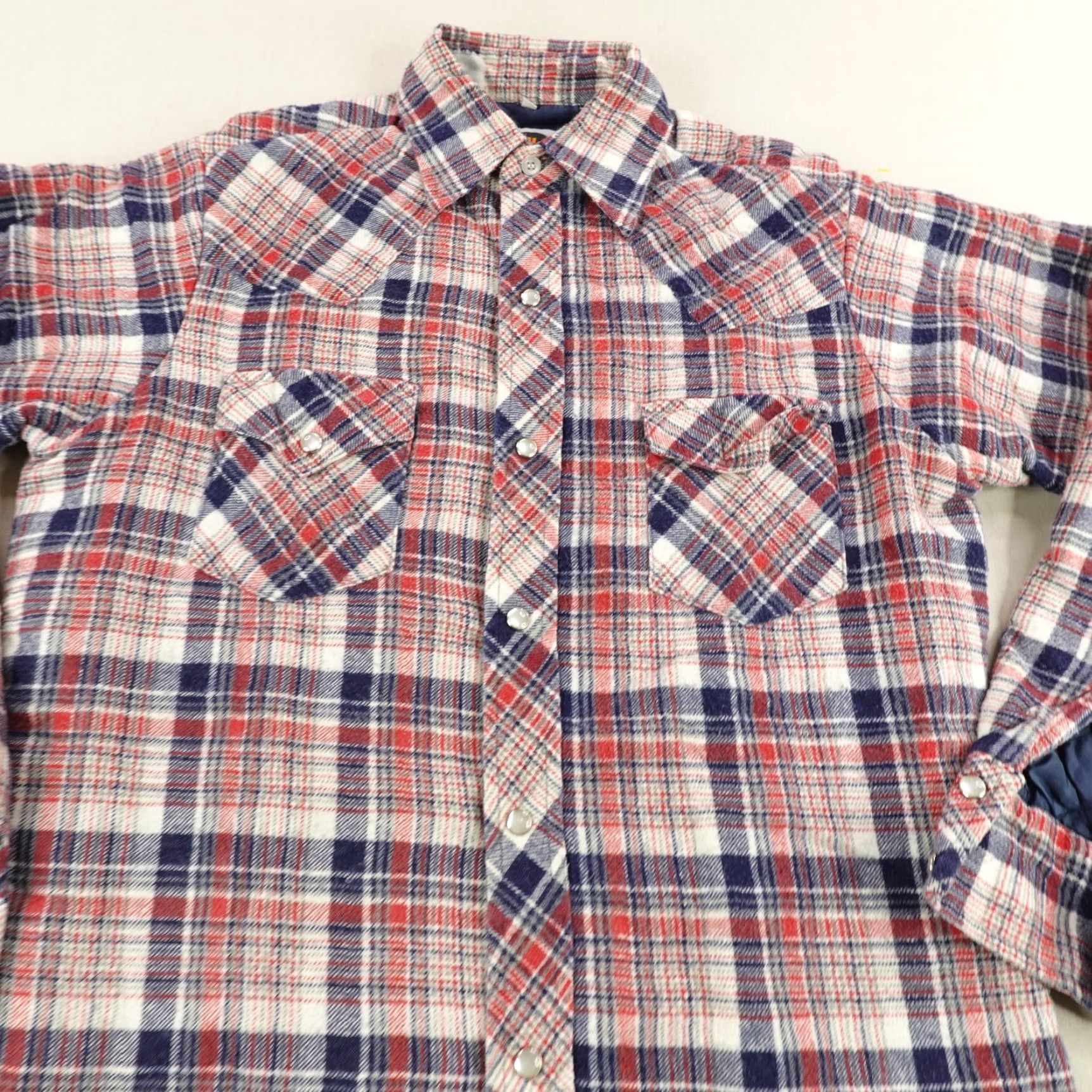 Vintage VINTAGE Miller Shirt Men Small Red Plaid Flannel Quilted Western Pearl Snap Size US S / EU 44-46 / 1 - 3 Thumbnail
