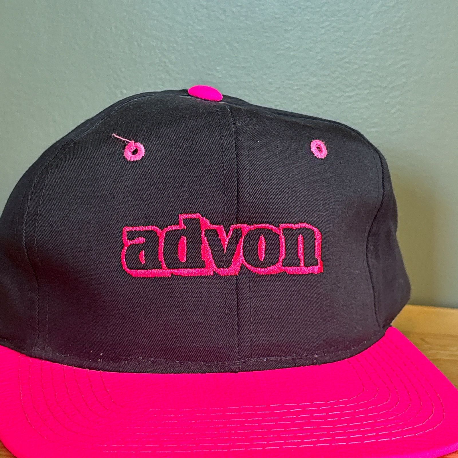 Other Vintage Advon Pink Black Yupoong Trucker Snapback Hat Size ONE SIZE - 2 Thumbnail