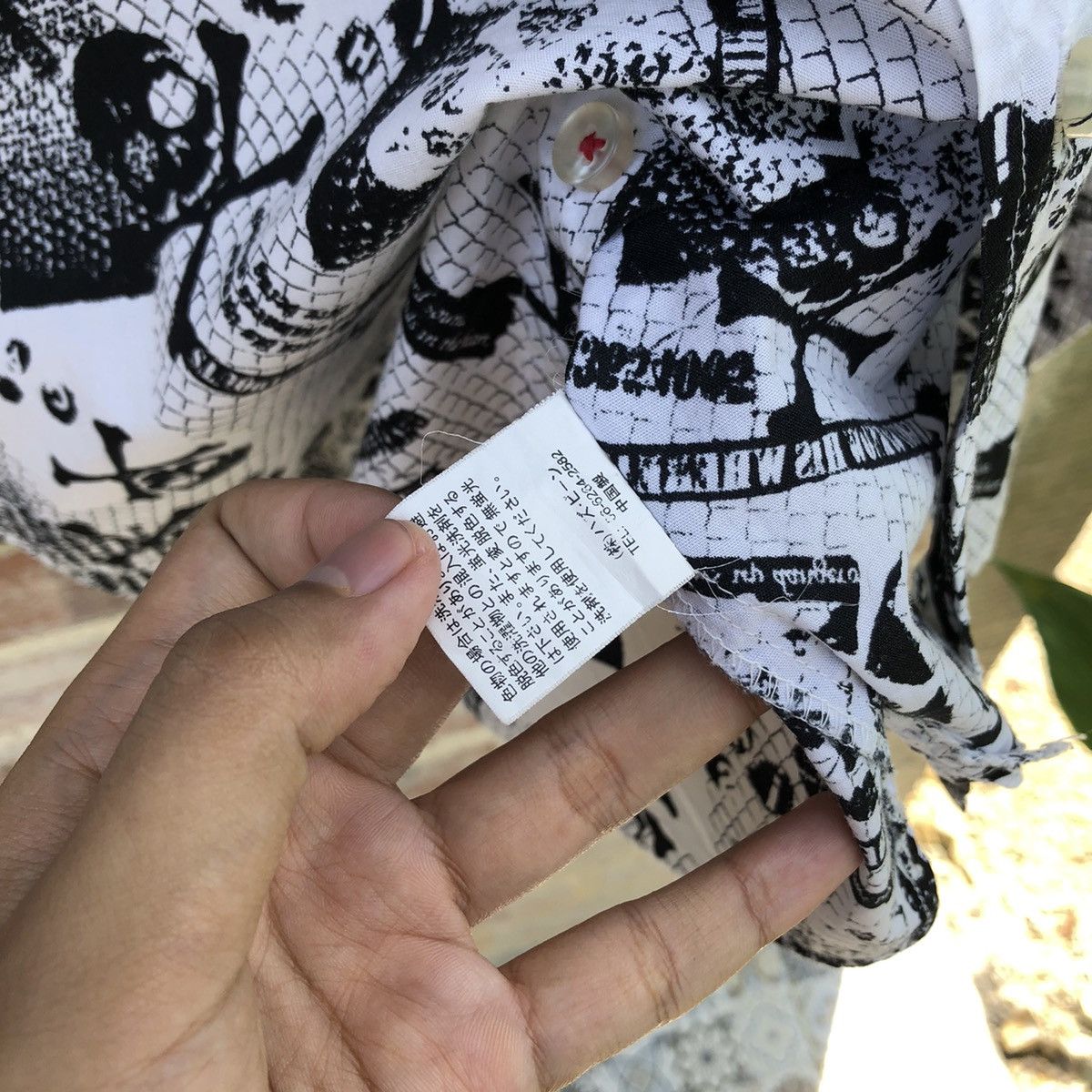 Japanese Brand × Vintage Vintage I.N.C Poem Skull Punk Gothic Button up Shirt 🍒 Size US M / EU 48-50 / 2 - 6 Thumbnail