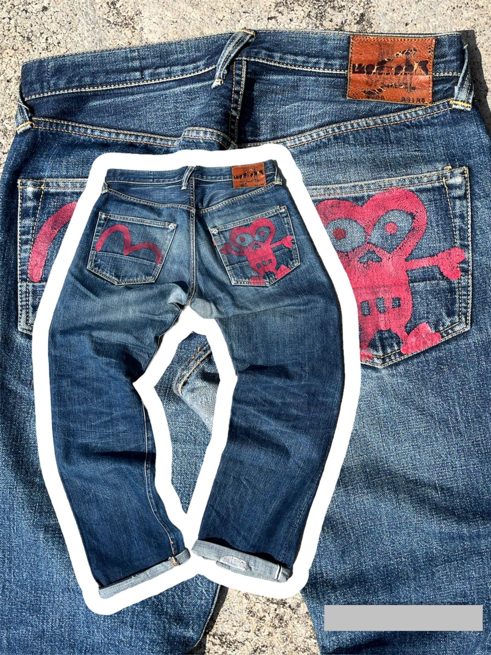 image of Evisu Special Edition Robot Denim in Blue, Men's (Size 31)