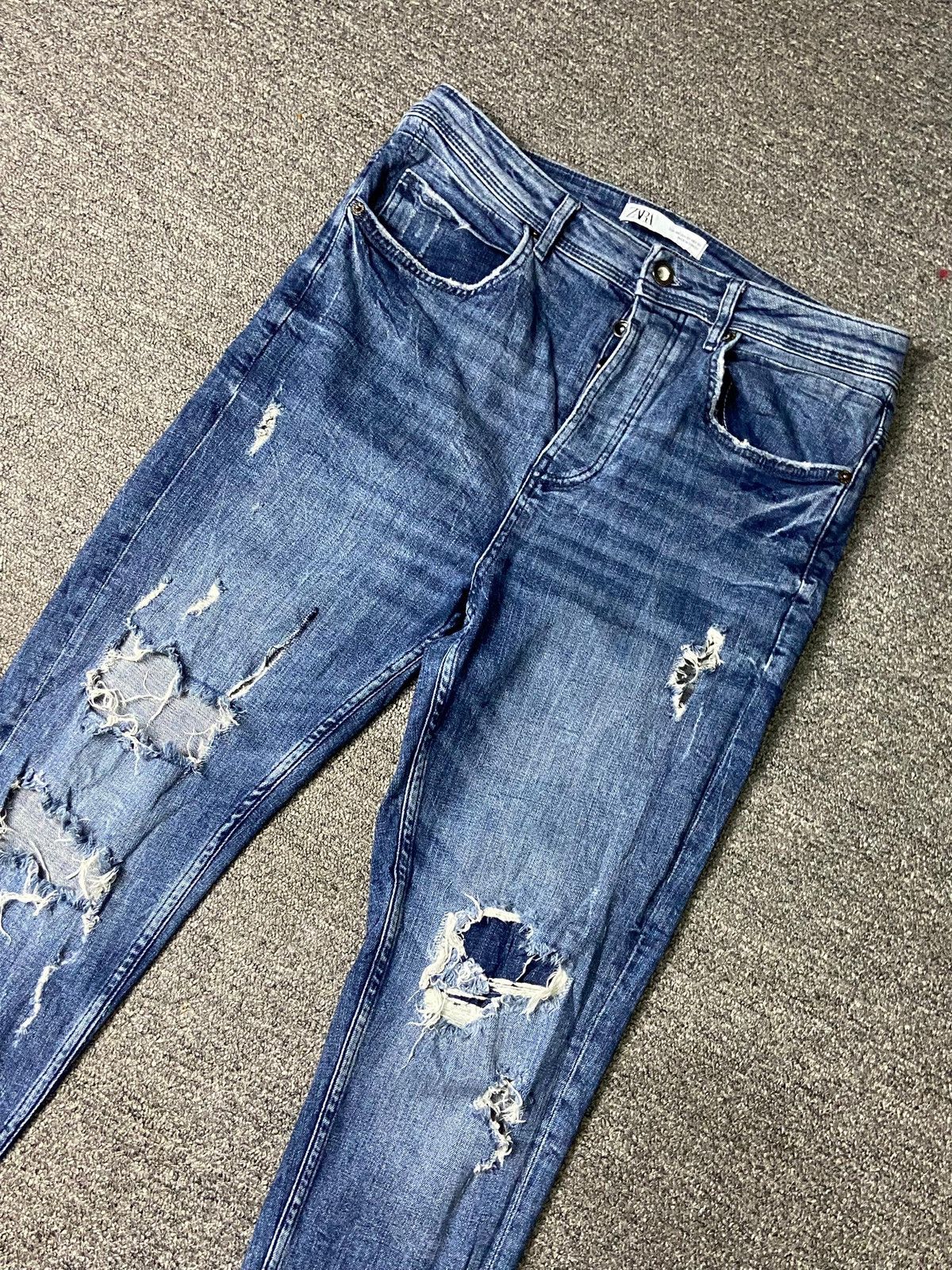 Japanese Brand × Vintage × Zara ZARA MAN DENIMWEAR Ripped Jeans (131) Size US 31 - 6 Thumbnail