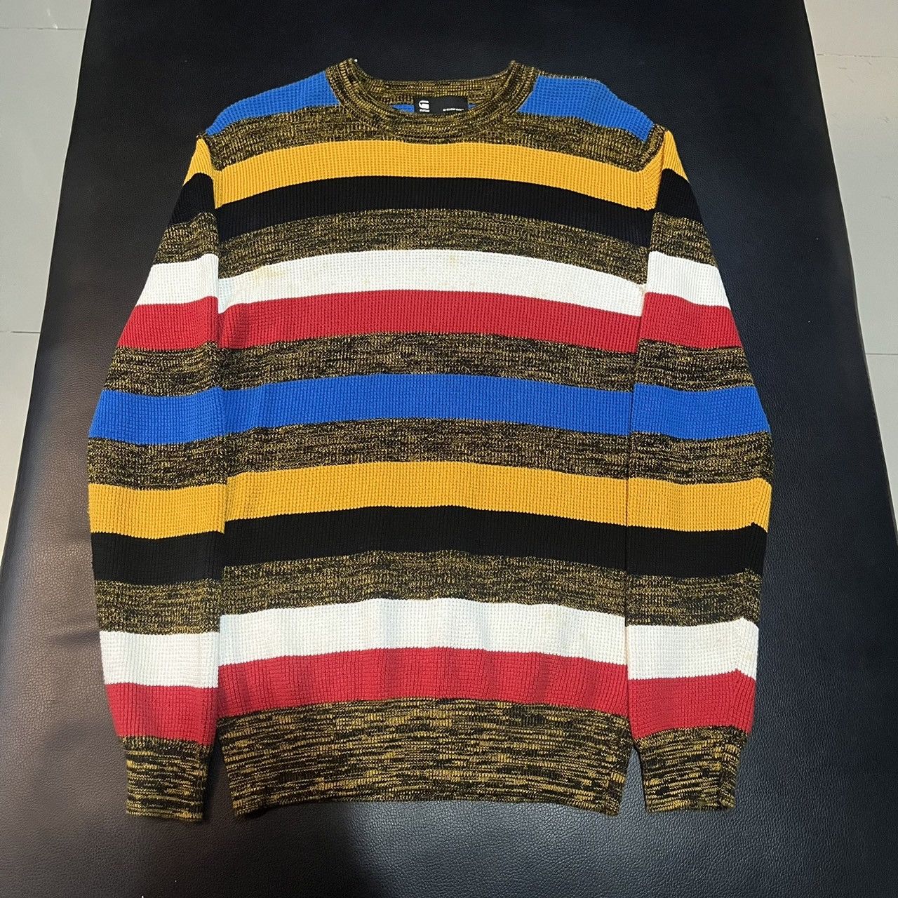 G-Star G-Star RAW Mike Stripe Knit Dark Gold/Dark Black Size US S / EU 44-46 / 1 - 3 Thumbnail