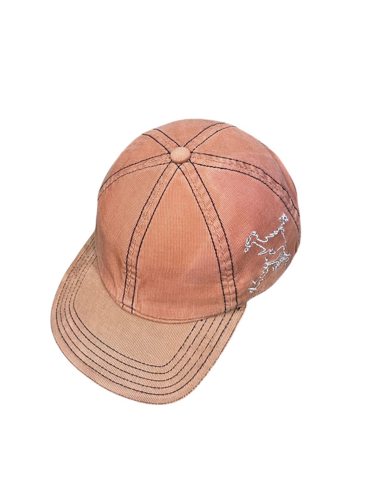 Oakley Vintage Y2K Oakley Skull Corduroy Cap Salmon Pink Size ONE SIZE - 6 Thumbnail