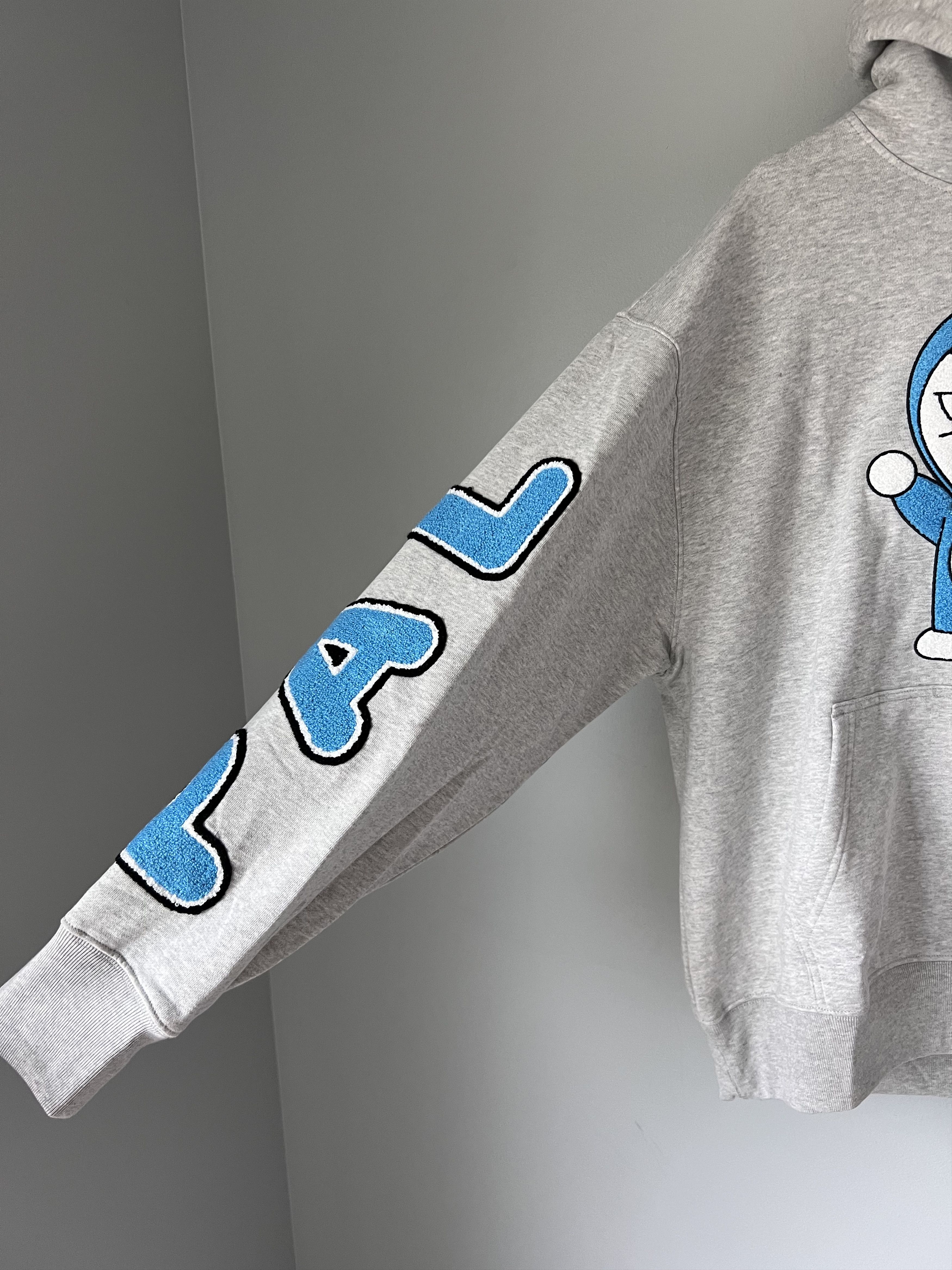 Palace Doraemon Hoodie in Grey Marl