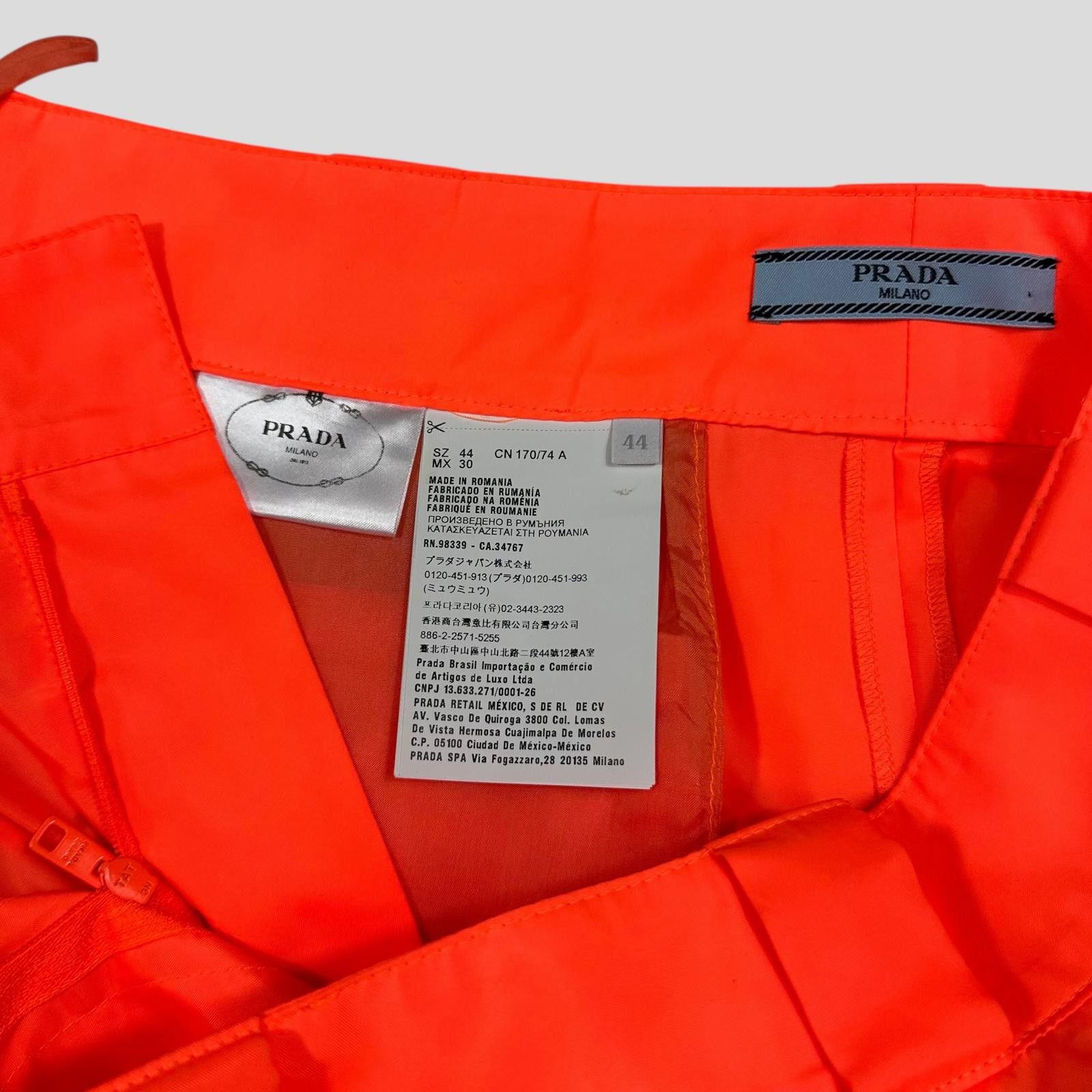 Prada Prada Milano 2018 Orange Nylon Gabardine Logo Trousers - S/M Size US 30 / EU 46 - 6 Thumbnail