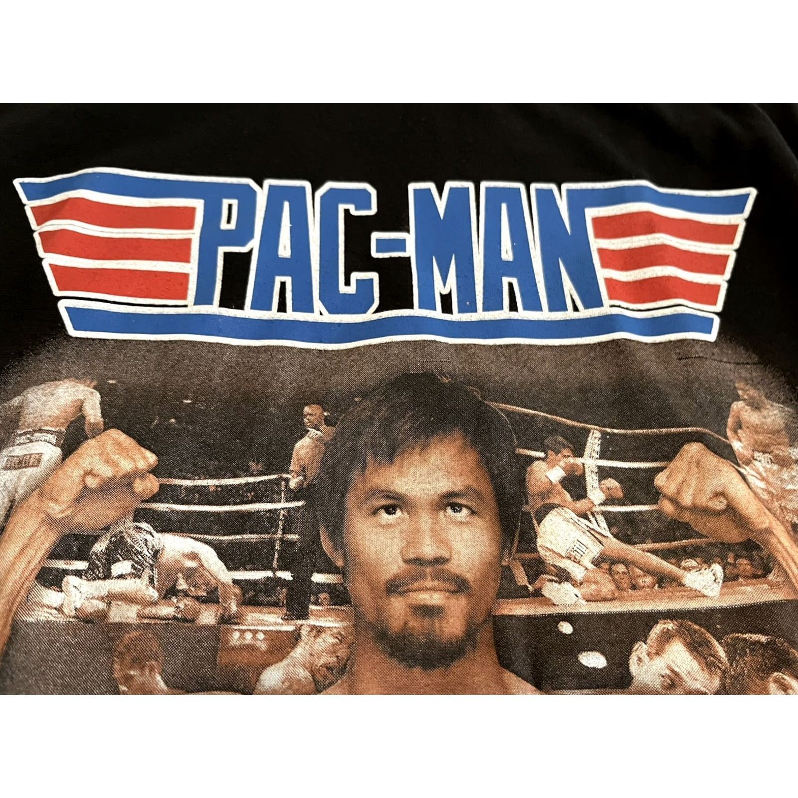 Vintage Manny Pacquiao Pac-Man Black Shirt L Men's T-Shirt Crew Neck Short Sleeve Size US L / EU 52-54 / 3 - 2 Thumbnail