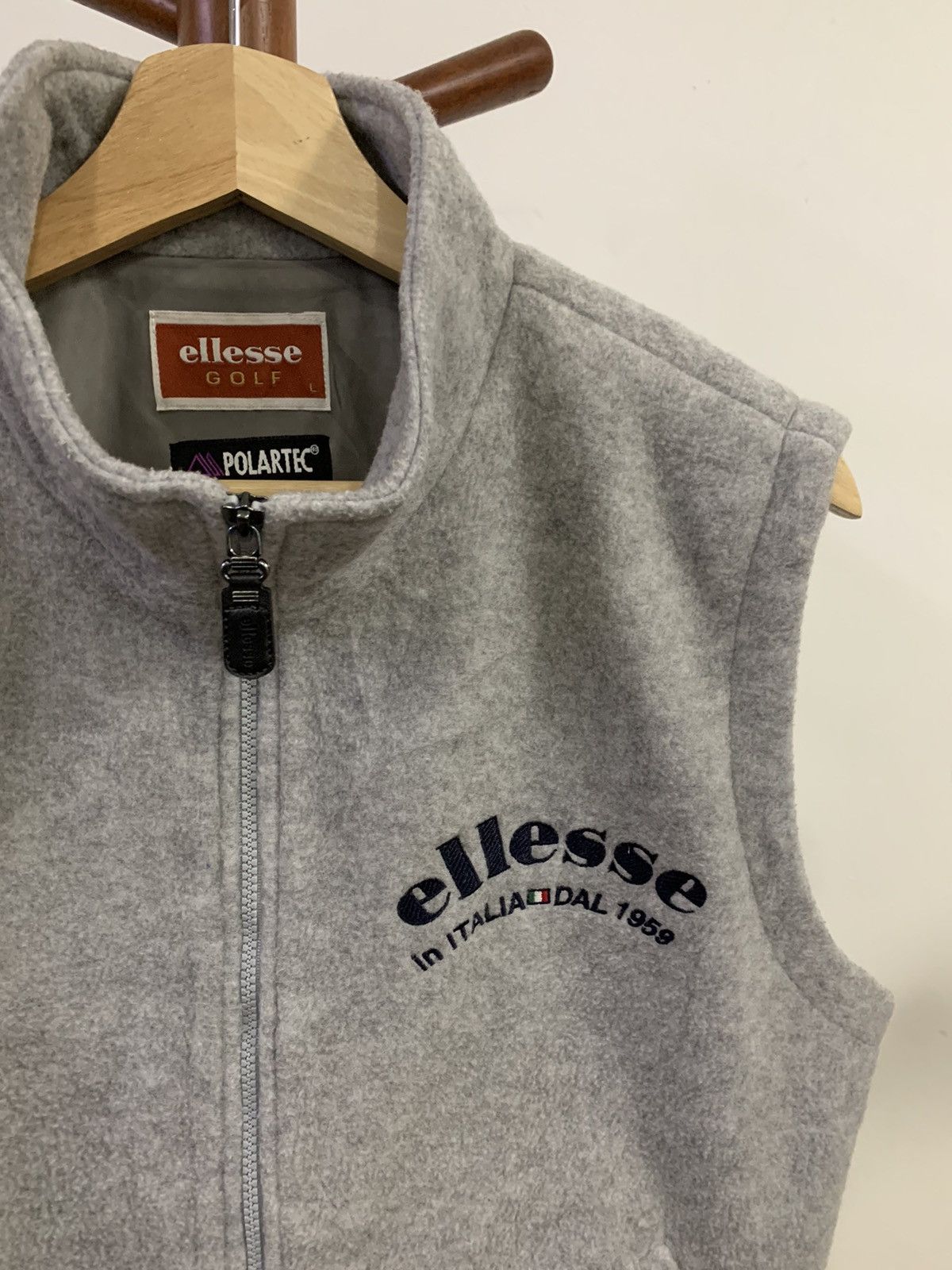 Ellesse × Vintage Vintage Ellesse Fleece Polartec Golf Vest Back Embroidery Size US L / EU 52-54 / 3 - 3 Thumbnail