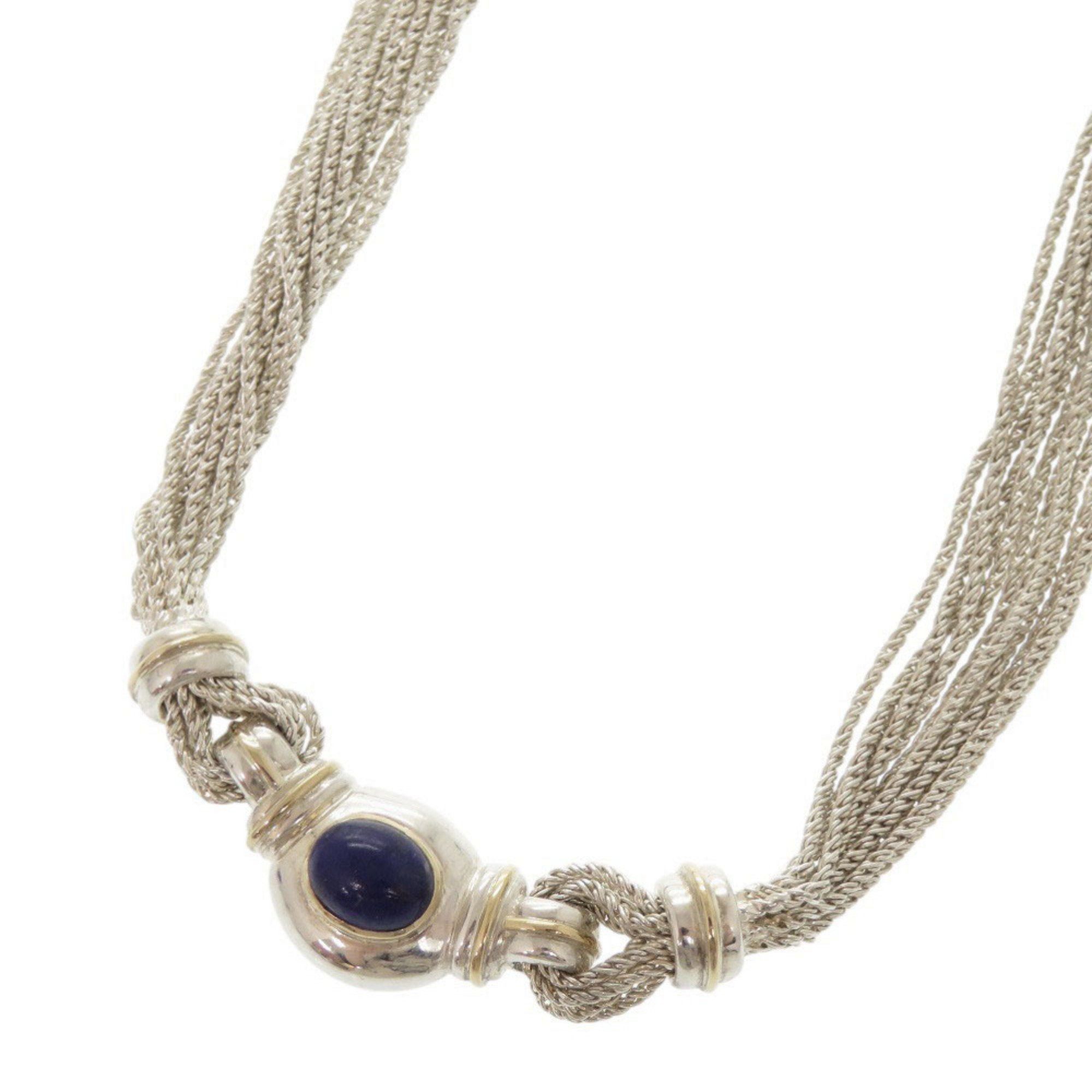 Tiffany & Co. Tiffany & Co. Vintage Multi-Strand 925 Sterling Silver Necklace with Lapis Lazuli, 18K Yellow Gold, 0535 Size ONE SIZE - 1 Thumbnail