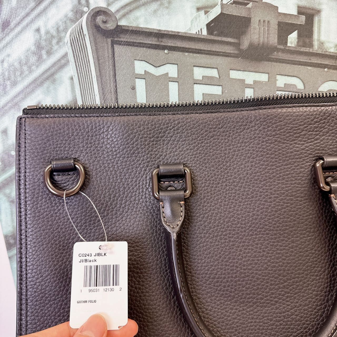 Coach Coach CO243 Gotham Folio Bag IN Black Size ONE SIZE - 5 Thumbnail