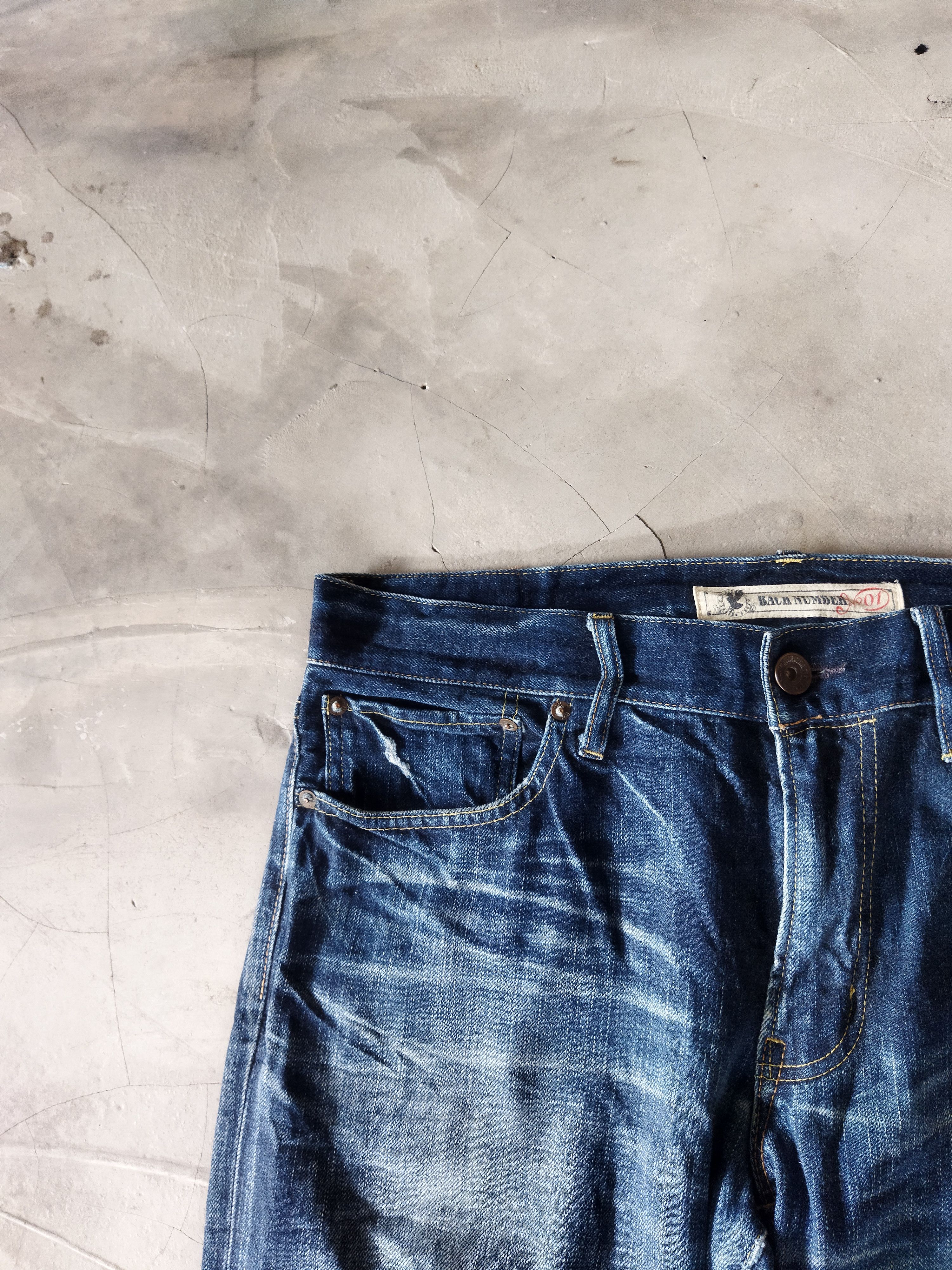 Vintage VINTAGE BACK NUMBER DISTRESSED BLUE JEANS PANTS Size US 36 / EU 52 - 4 Thumbnail