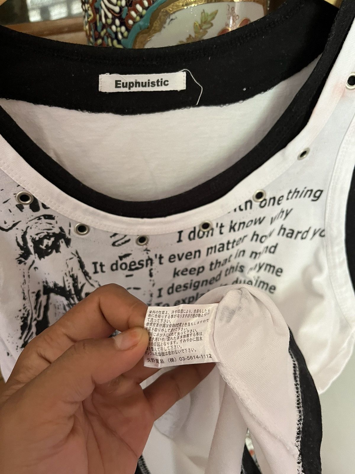 14th Addiction × If Six Was Nine × KMRii Y2K Euphuistic If Six Was Nine Punk Tanktop Size US M / EU 48-50 / 2 - 8 Thumbnail