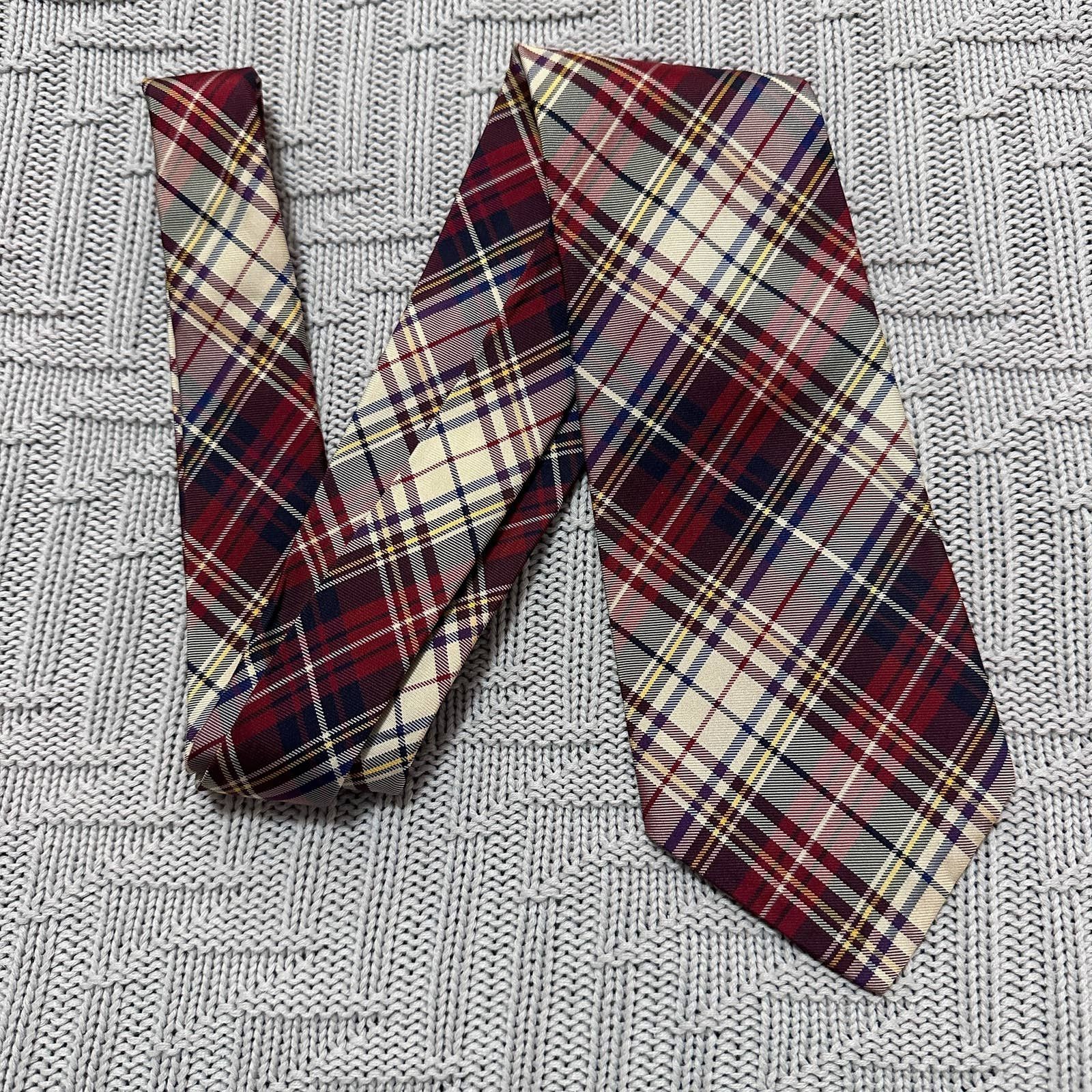 Polo Ralph Lauren Polo Ralph Lauren red tartan plaid silk tie | Grailed