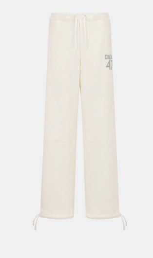 Dior o1w1db11024 Cotton Fleece Track Pants in White Size US 32 / EU 48 - 1 Thumbnail