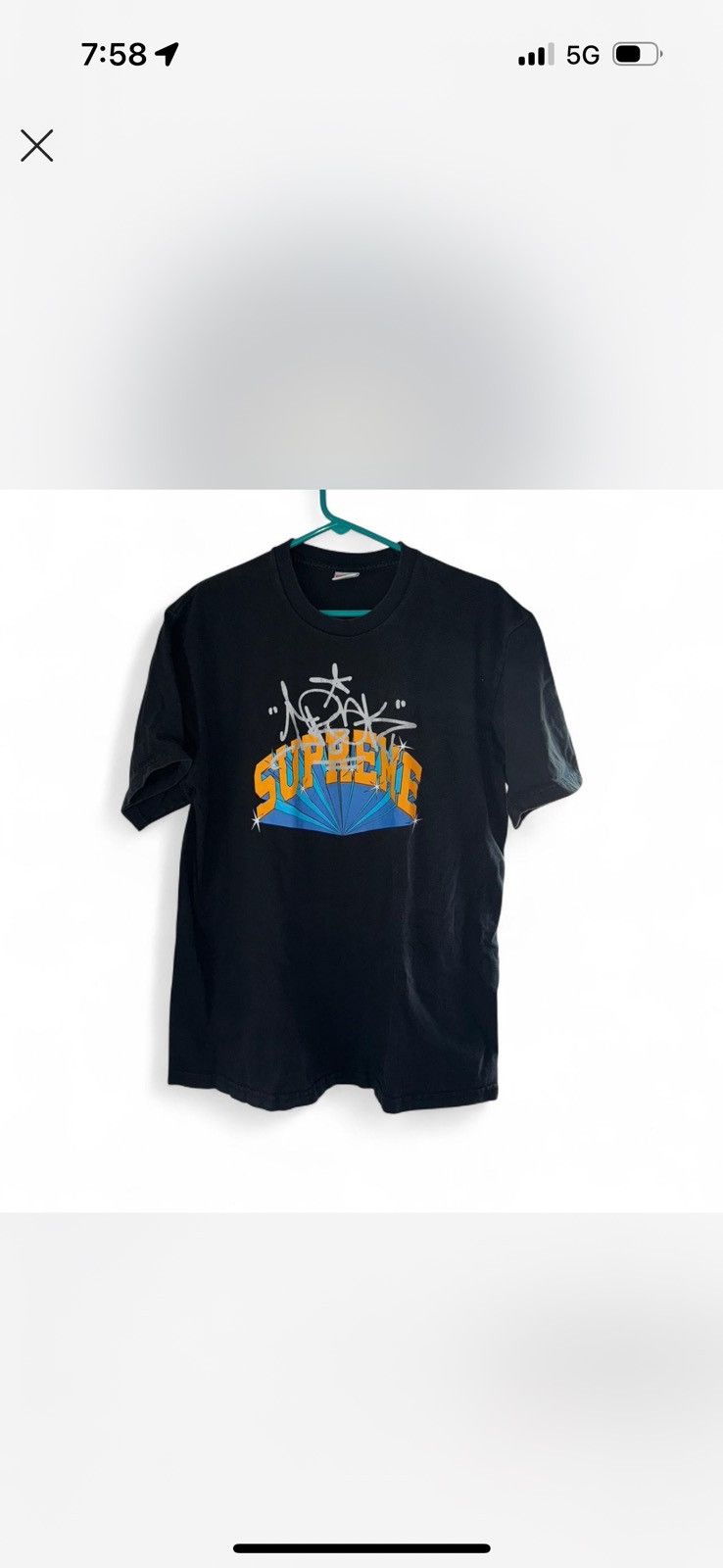Supreme FW22 Black Supreme IRAK Arc Tee Size US XL / EU 56 / 4 - 1 Preview