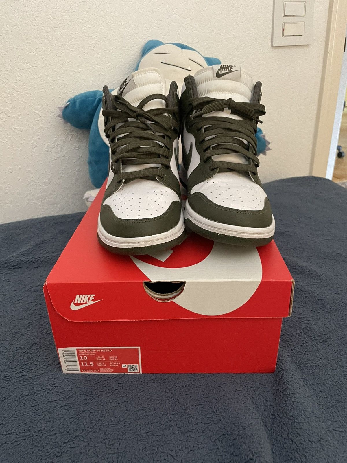 Nike Nike Dunk Hi retro “Cargo Khaki” SIZE 10 Size US 10 / EU 43 - 2 Thumbnail