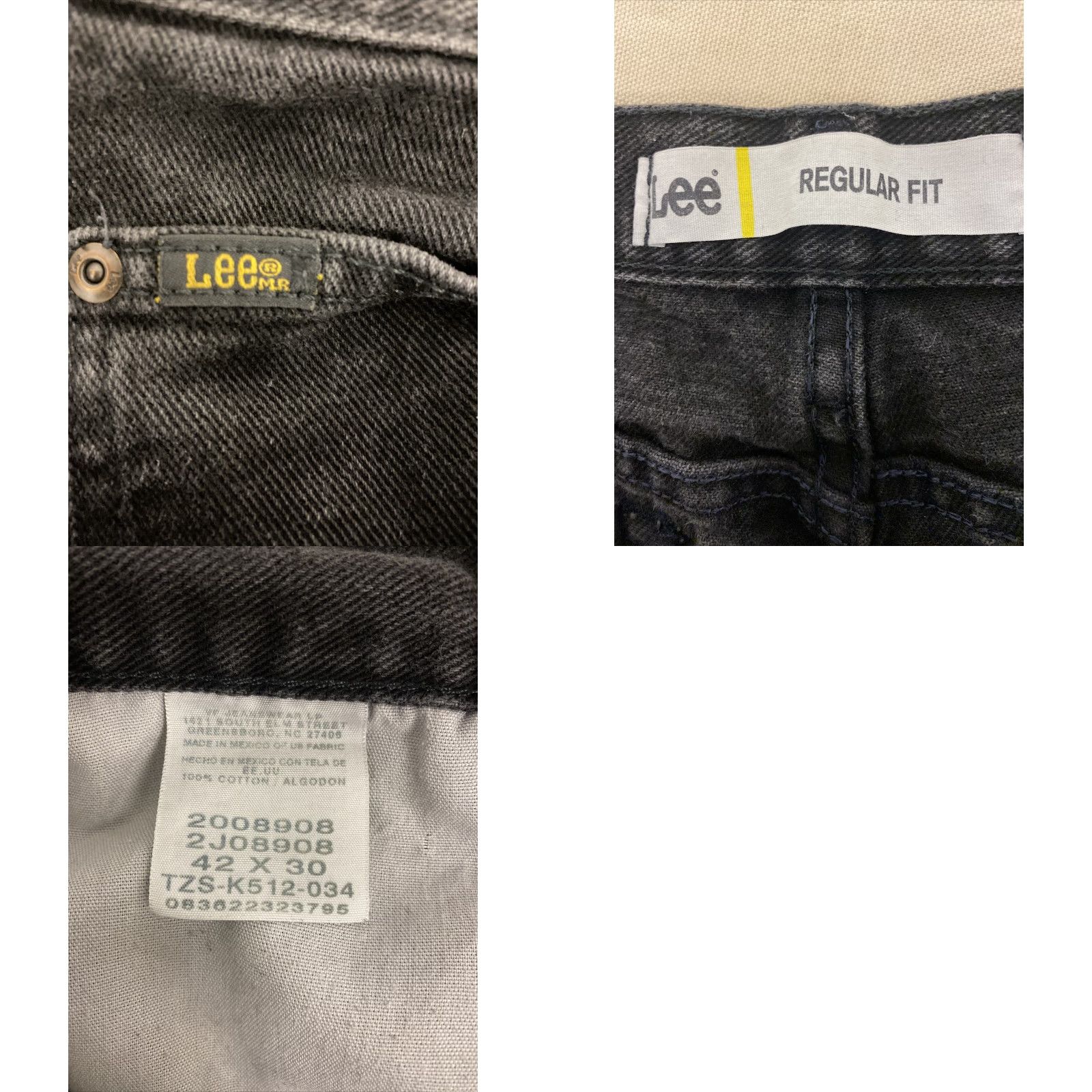 Lee Lee Jeans Motorcycle Pants Safety Gear Sz 42X30/ 101-49 Jeans Regular 42 Faded Black Biker Motorcycle Mens Womens Unisex 5-Pocket Denim Cotton Size 28" / US 6 / IT 42 - 8 Thumbnail