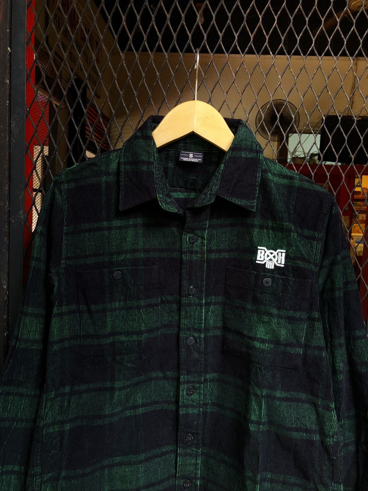 Bounty Hunter × Japanese Brand BOUNTY HUNTER FLANNEL PLAID CORDUROY PLAID BUTTON SHIRT Size US S / EU 44-46 / 1 - 2 Thumbnail