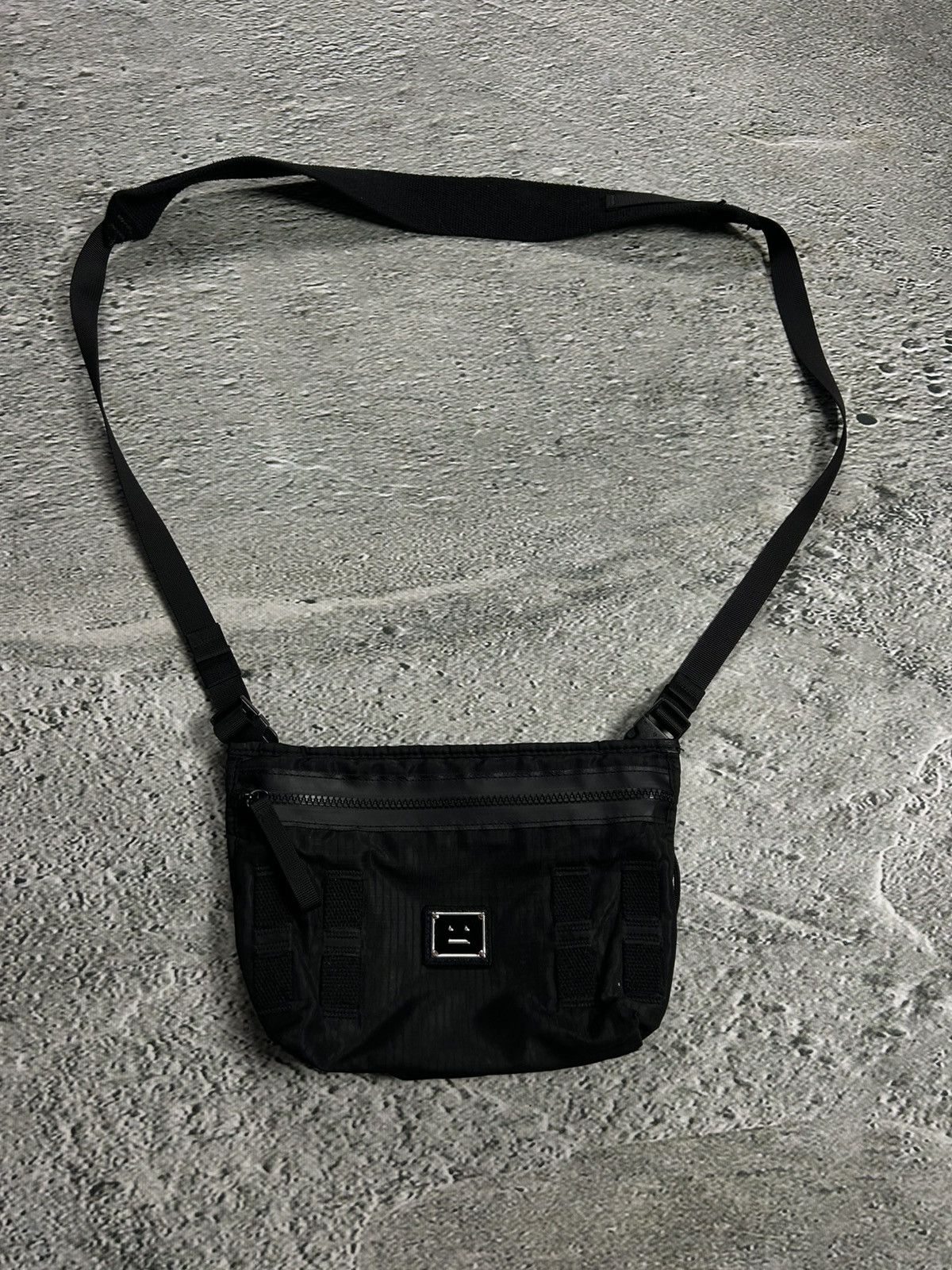 Acne Studios Crossbody Bag Black Agios Face, Men's