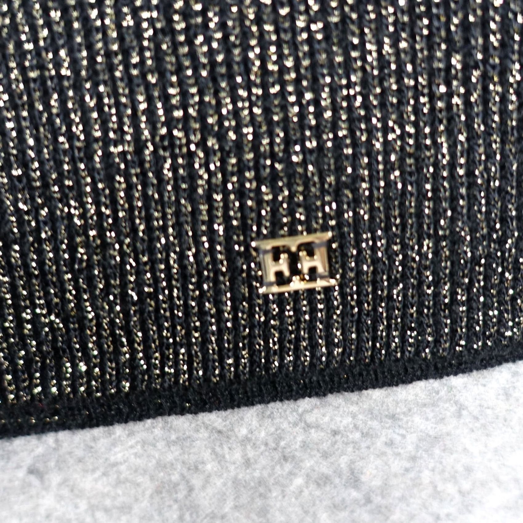 Escada VINTAGE Escada Cardigan Sweater Womens Large Black Gold Metallic Button Front Wool Italy Size L / US 10 / IT 46 - 4 Thumbnail