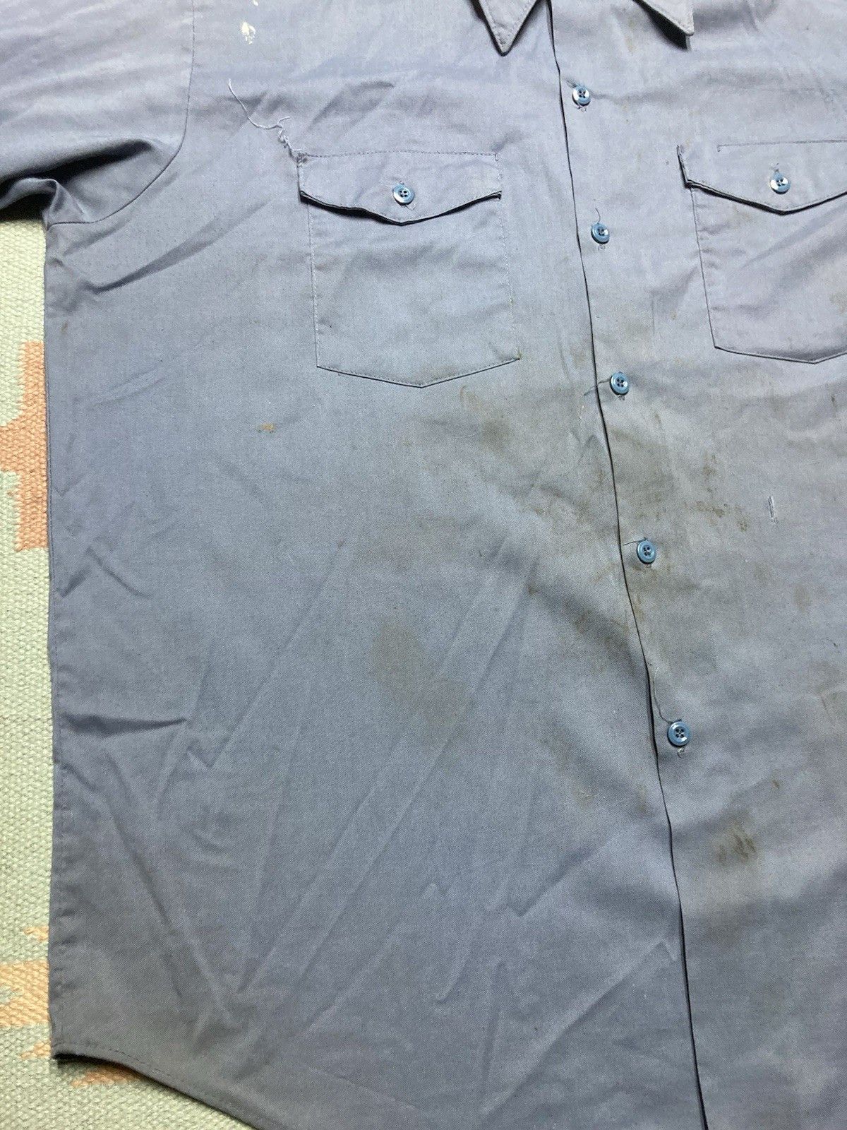 Lee × Vintage Vintage 70s work shirt lee workwear worn stained men’s large Size US L / EU 52-54 / 3 - 6 Thumbnail